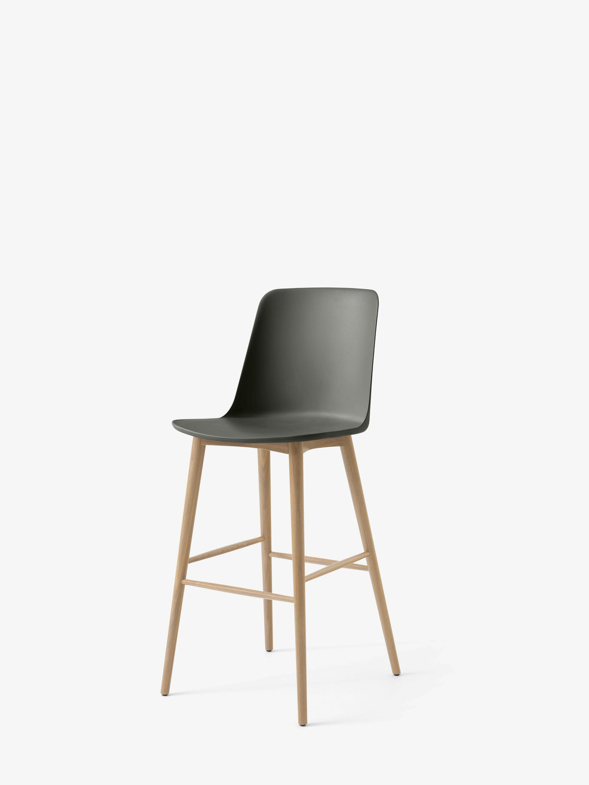 Graphite Bar Stool RELY with Oak Base
