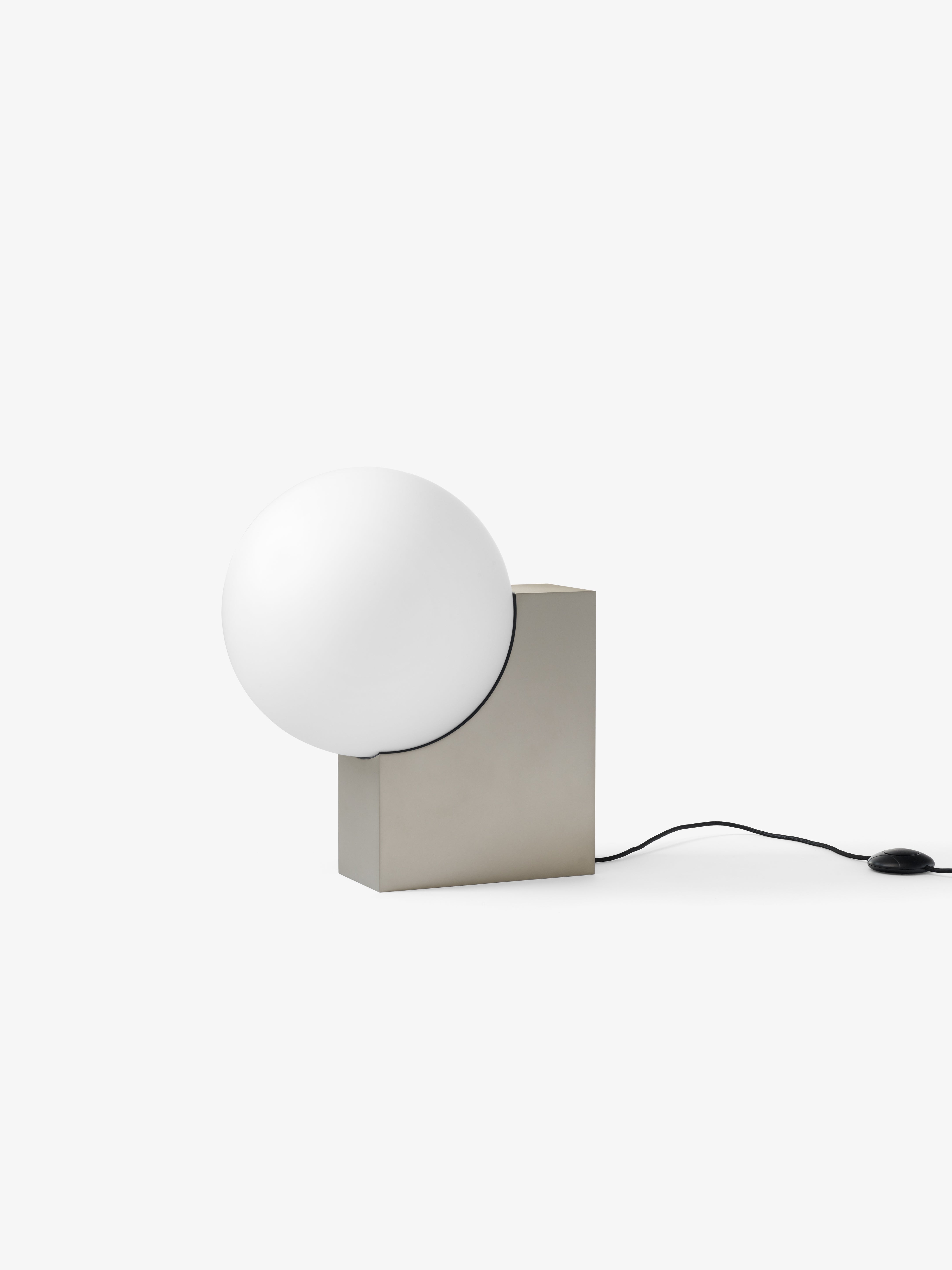 JOURNEY SH4 Floor Lamp with a Glass Shade and Brushed Steel Base