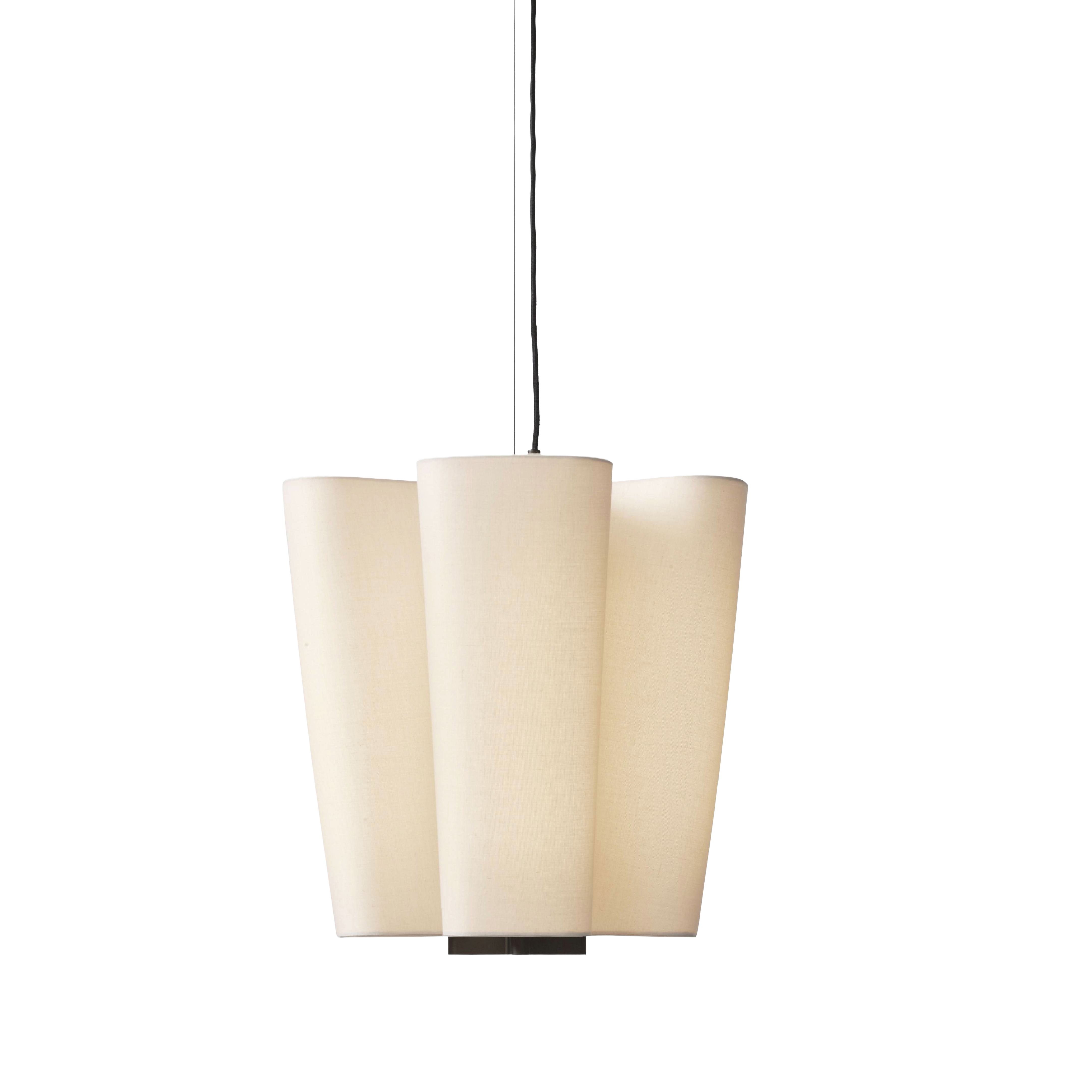 BELLA pendant lamp in beige with a brown finish