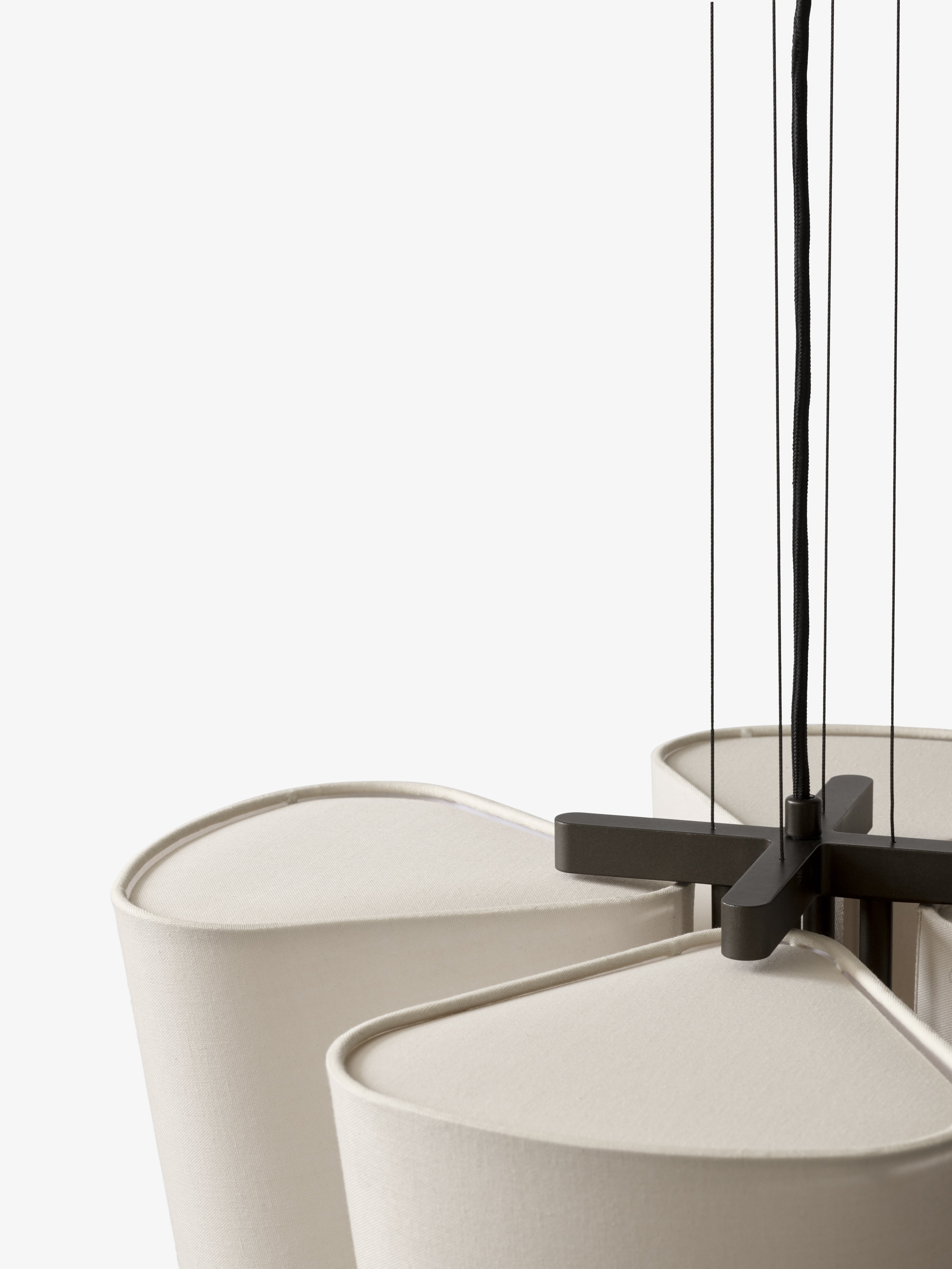 BELLA pendant lamp in beige with a brown finish