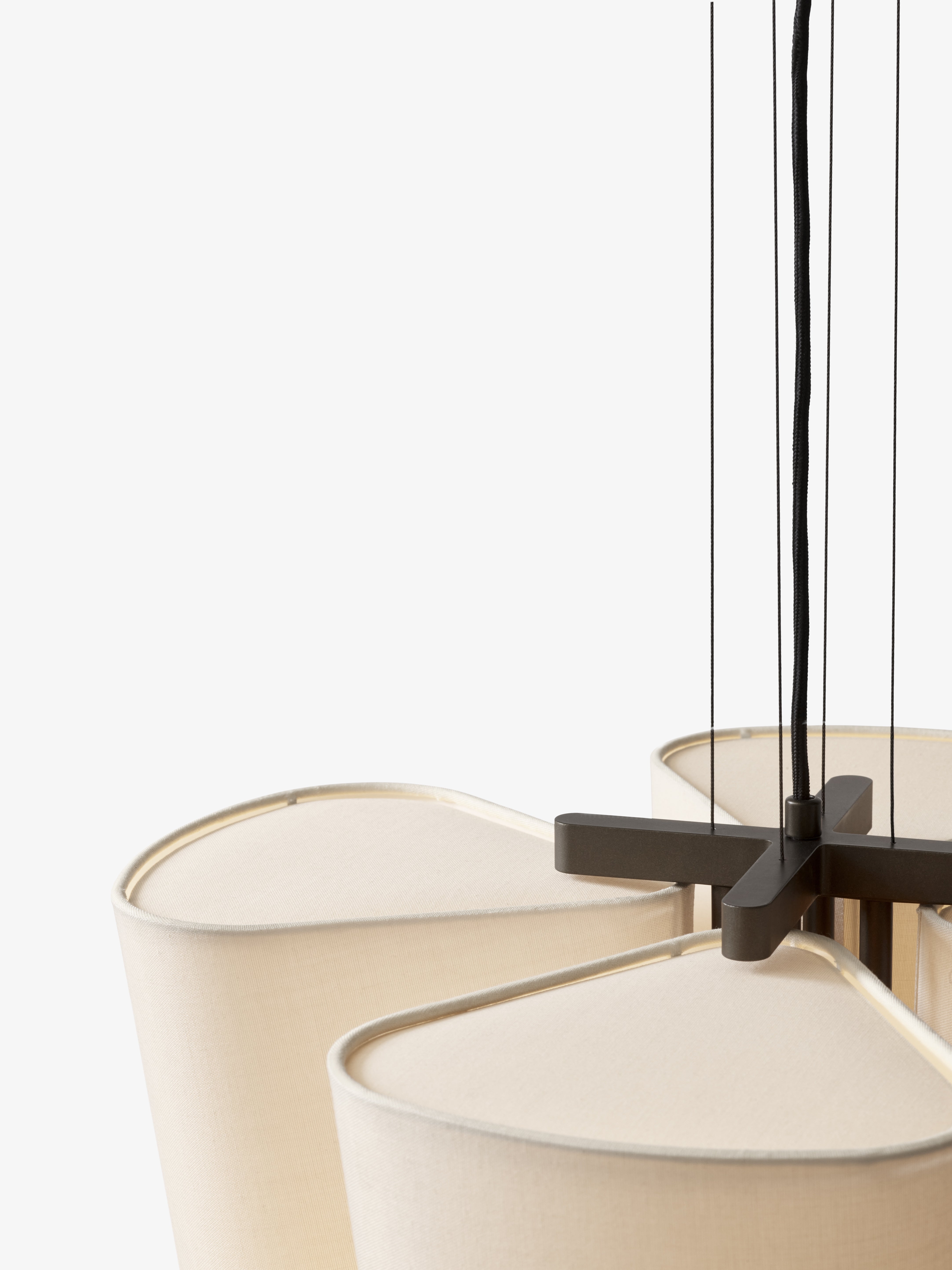 BELLA pendant lamp in beige with a brown finish