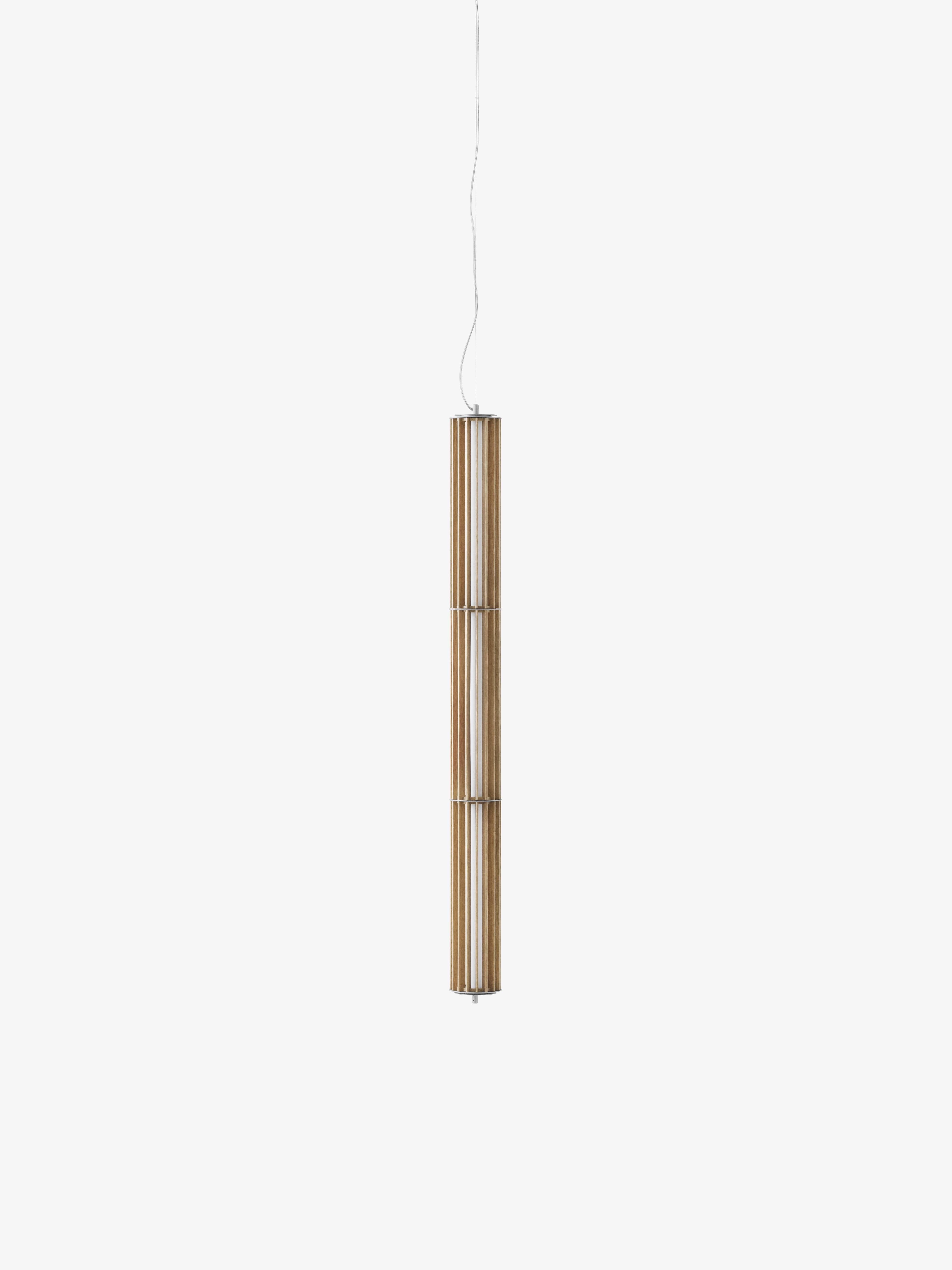 NUMBRA TY1 pendant lamp in aluminum with oak wood