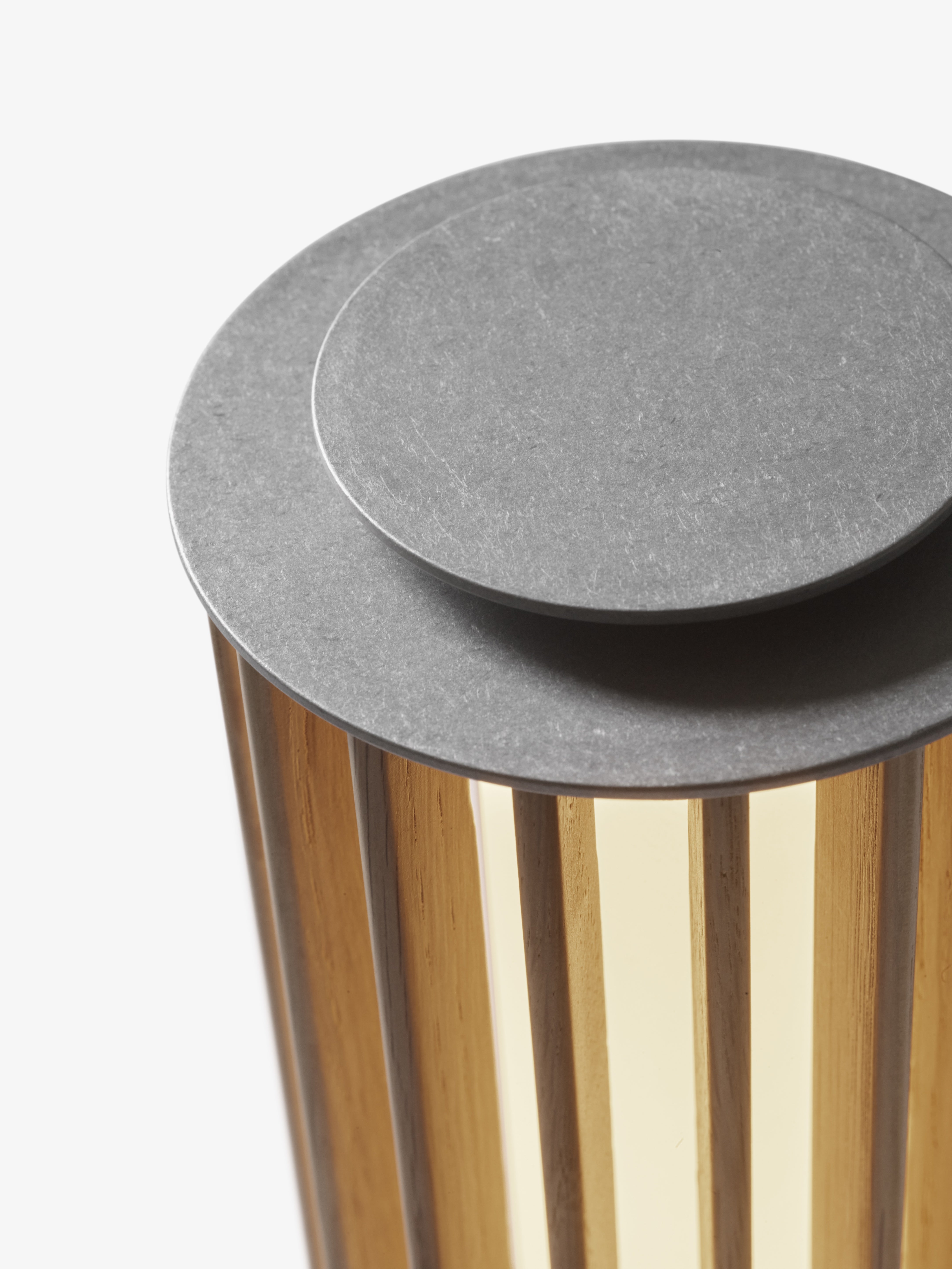 Portable lamp NUMBRA TY3 aluminum with oak wood