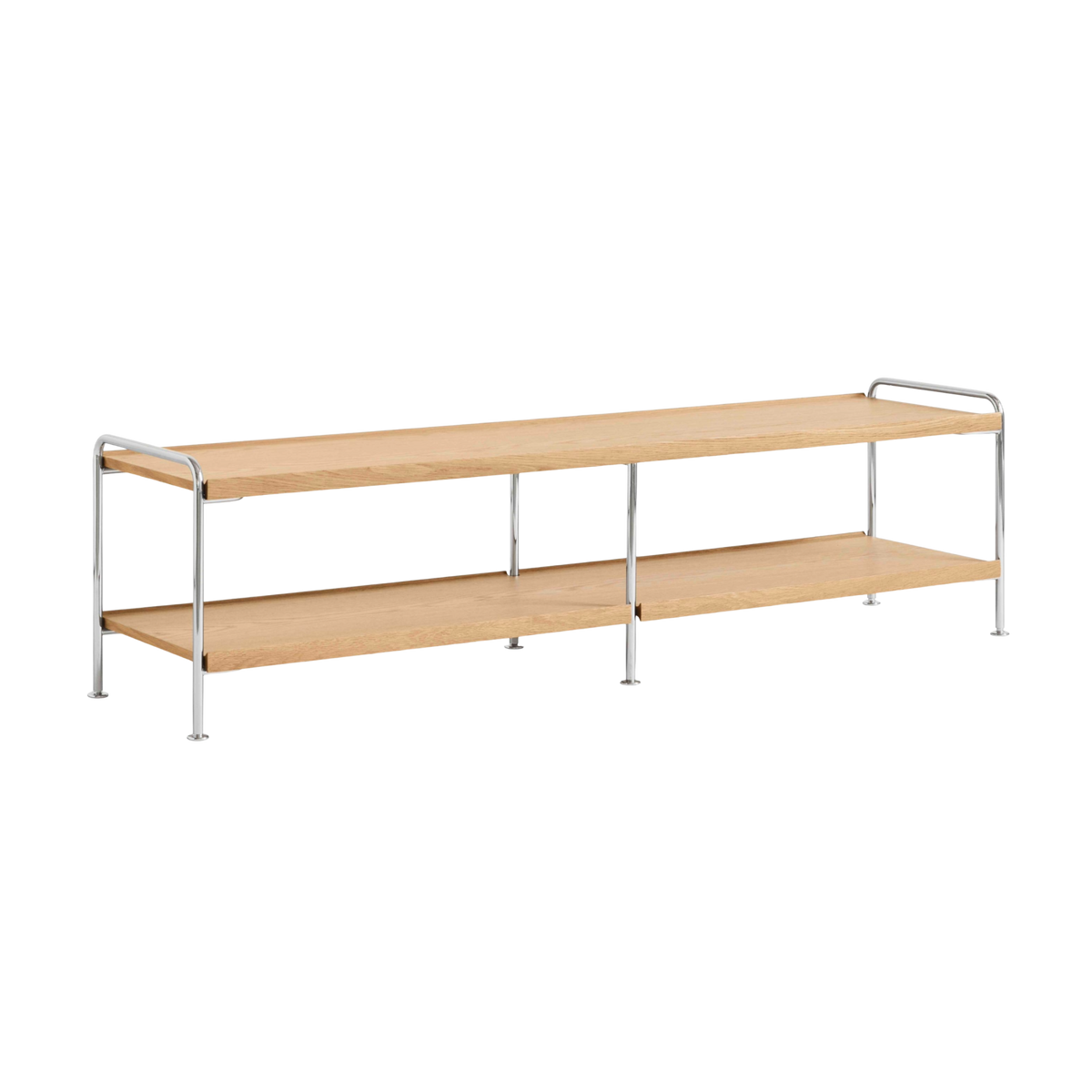 ALIMA NDS4 TV cabinet chrome with oak wood
