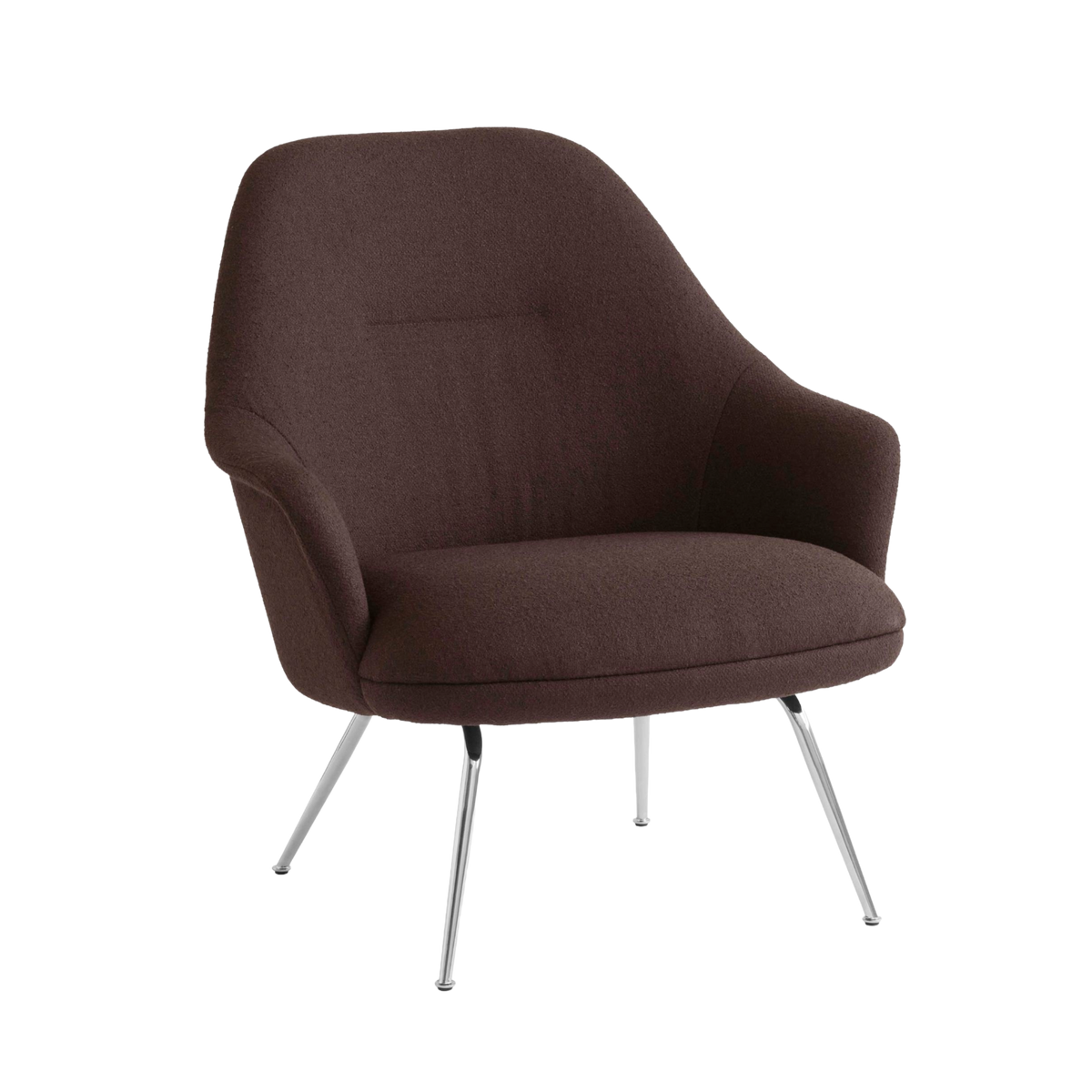 RELY HW140 upholstered armchair with chrome base