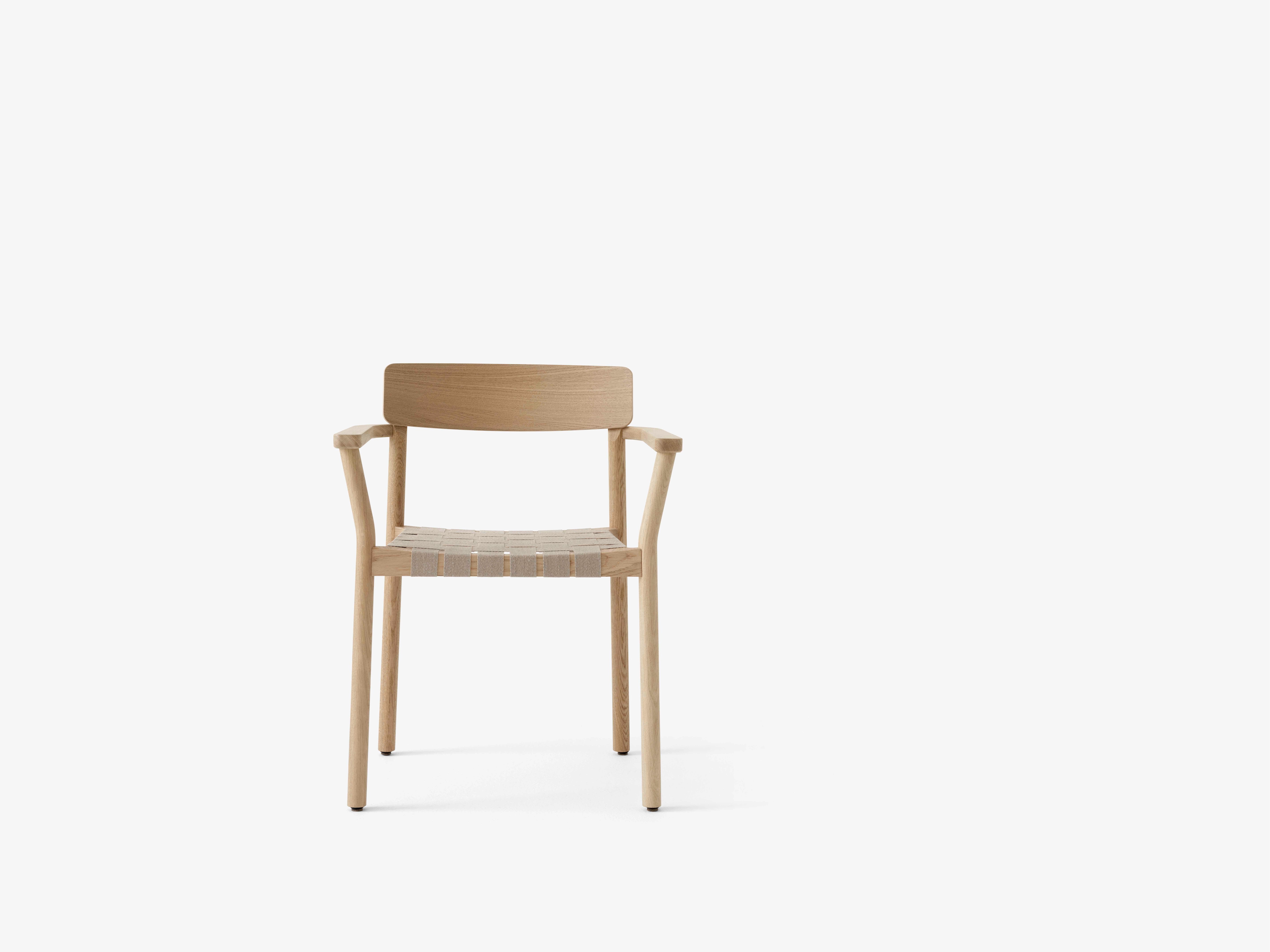BETTY TK9 Armchair with Armrests, Black Woven Seat with Black Lacquered Ash