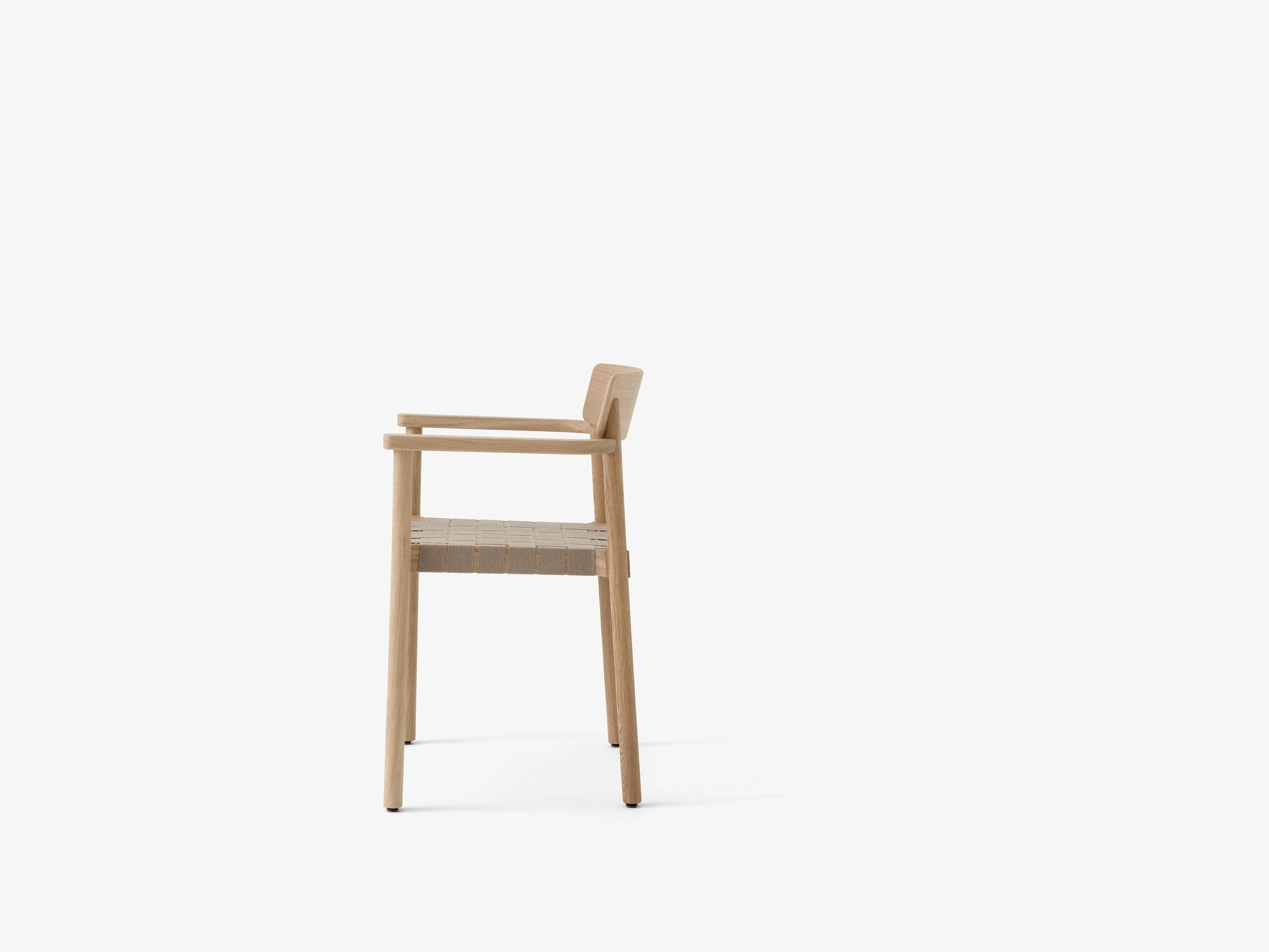 BETTY TK9 Armchair with Armrests, Black Woven Seat with Black Lacquered Ash