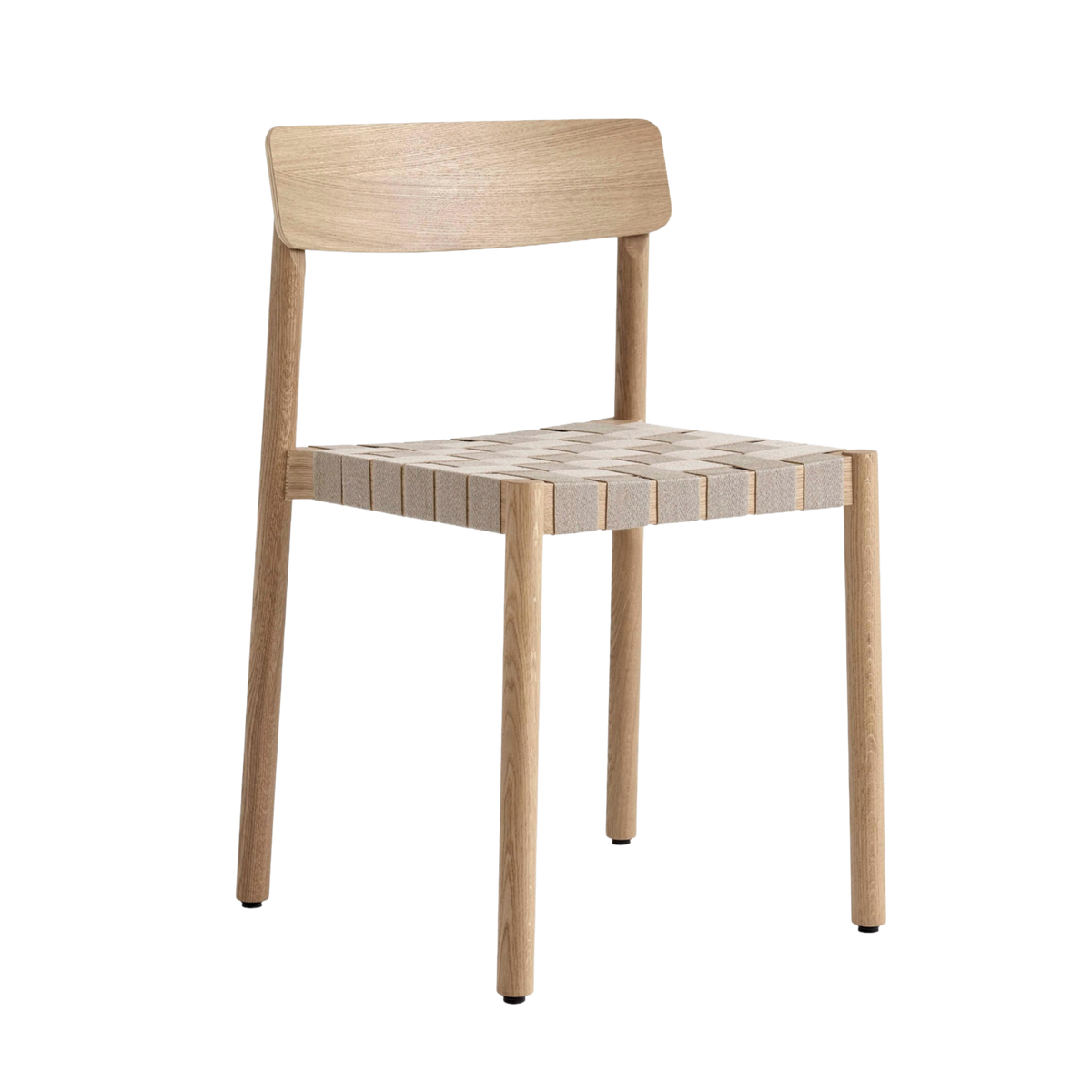 BETTY TK1 Chair with Beige Woven Seat and Lacquered Oak