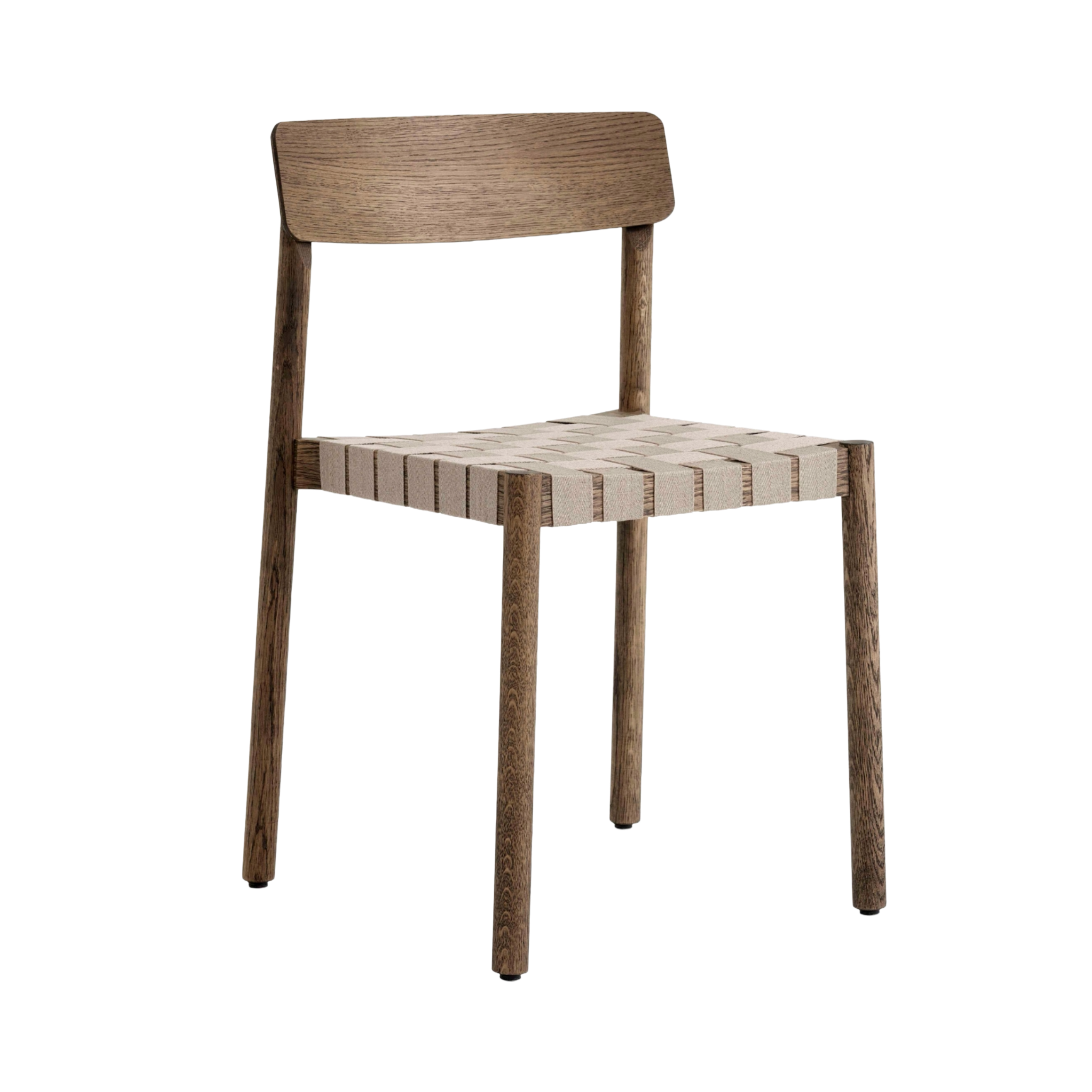 BETTY TK1 Chair with Beige Woven Seat and Smoked Oiled Oak