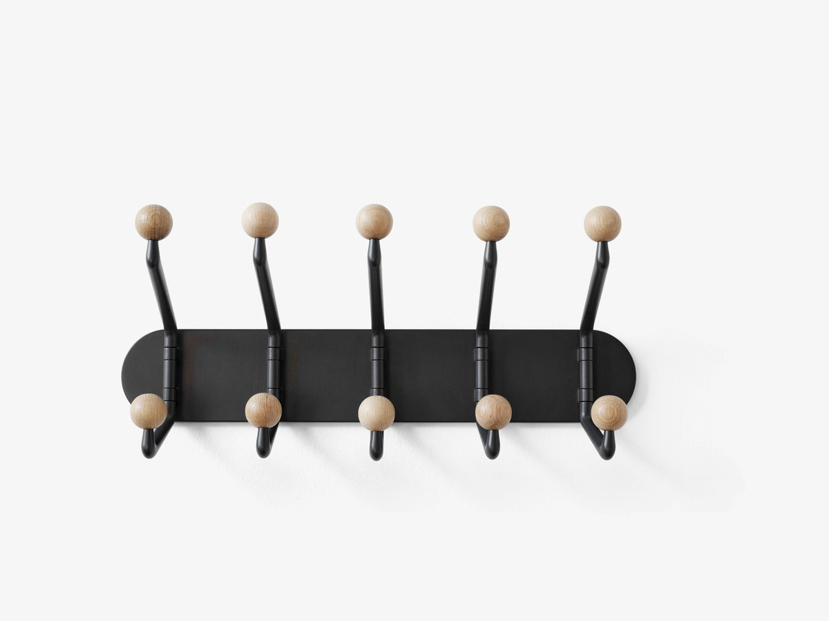 Wall hook CAPTURE SC76 graphite with oak finish
