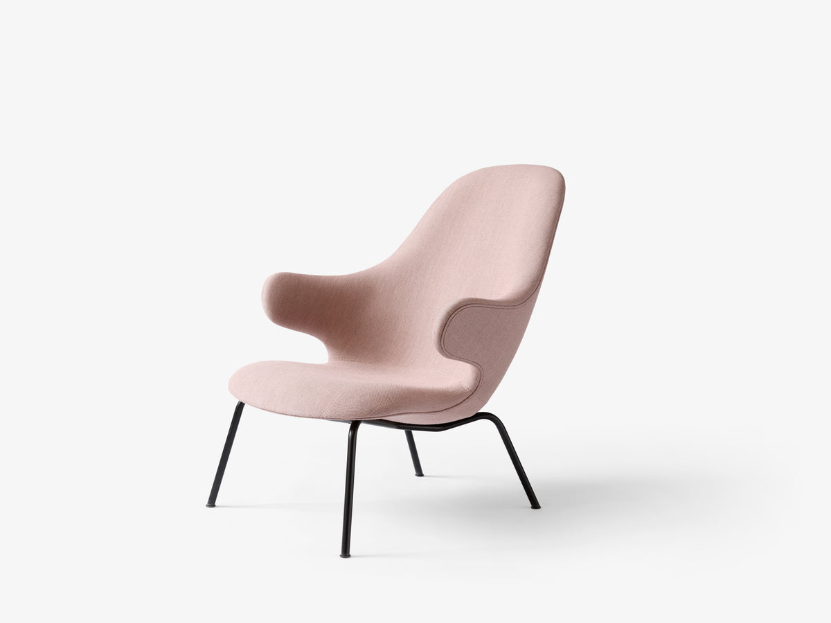 CATCH JH14 upholstered armchair with a black base