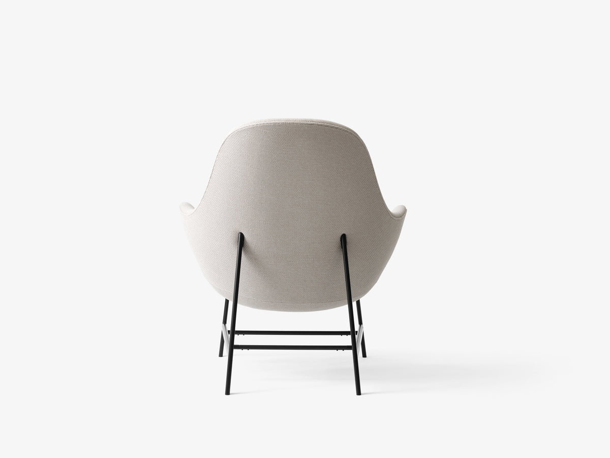 CATCH JH13 upholstered armchair with a black base