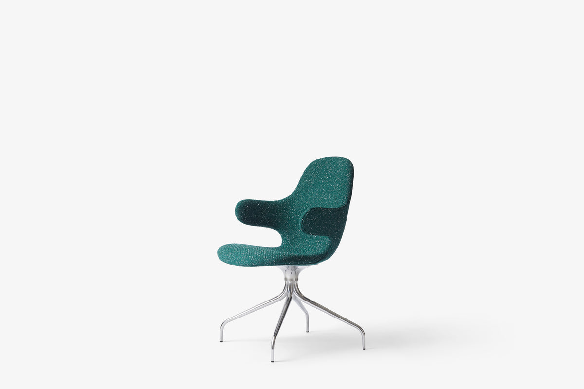 CATCH JH2 upholstered swivel chair with an aluminum base