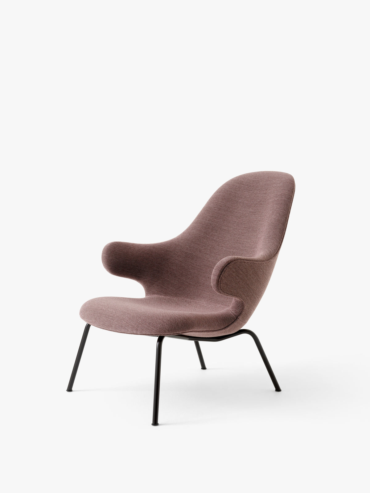 CATCH JH14 upholstered armchair with a black base