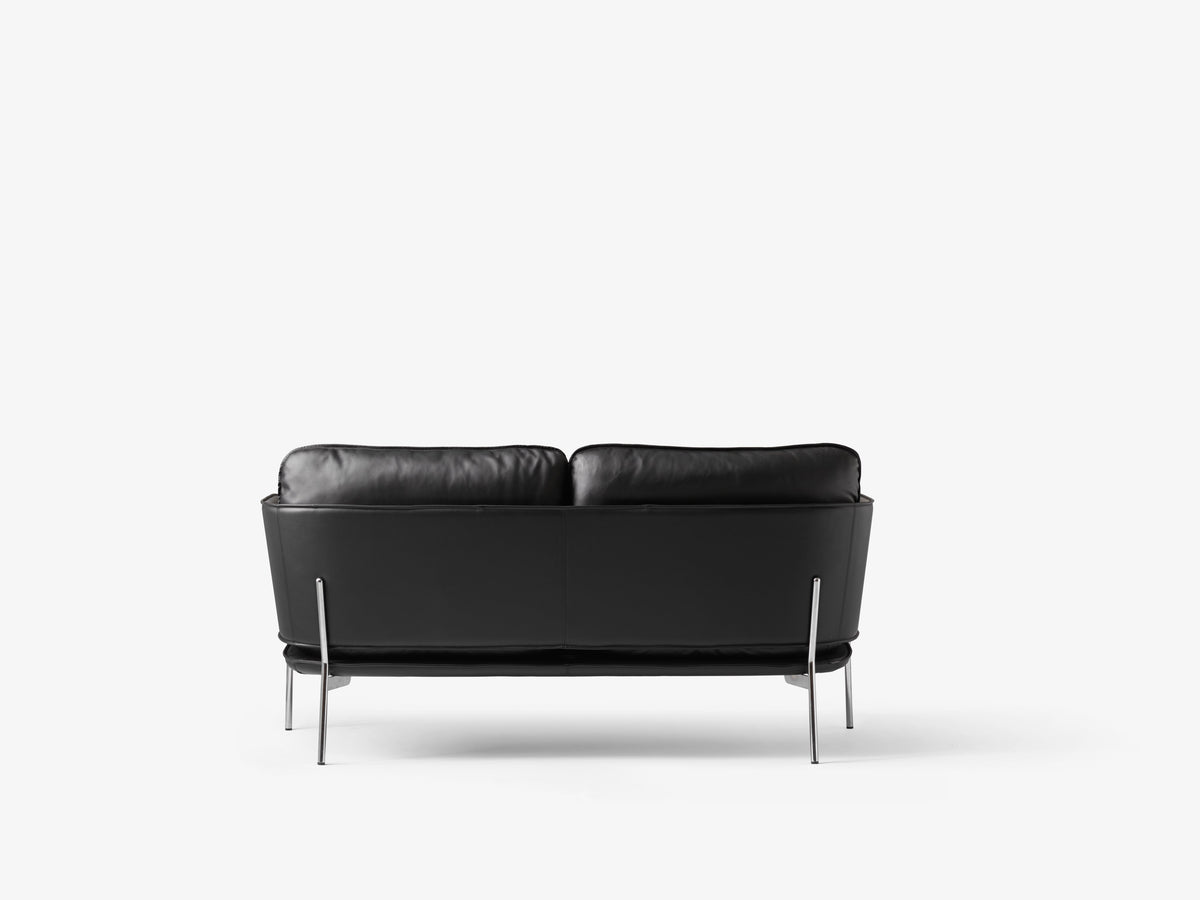 CLOUD LN2 2-Seater Sofa upholstered with a chrome base