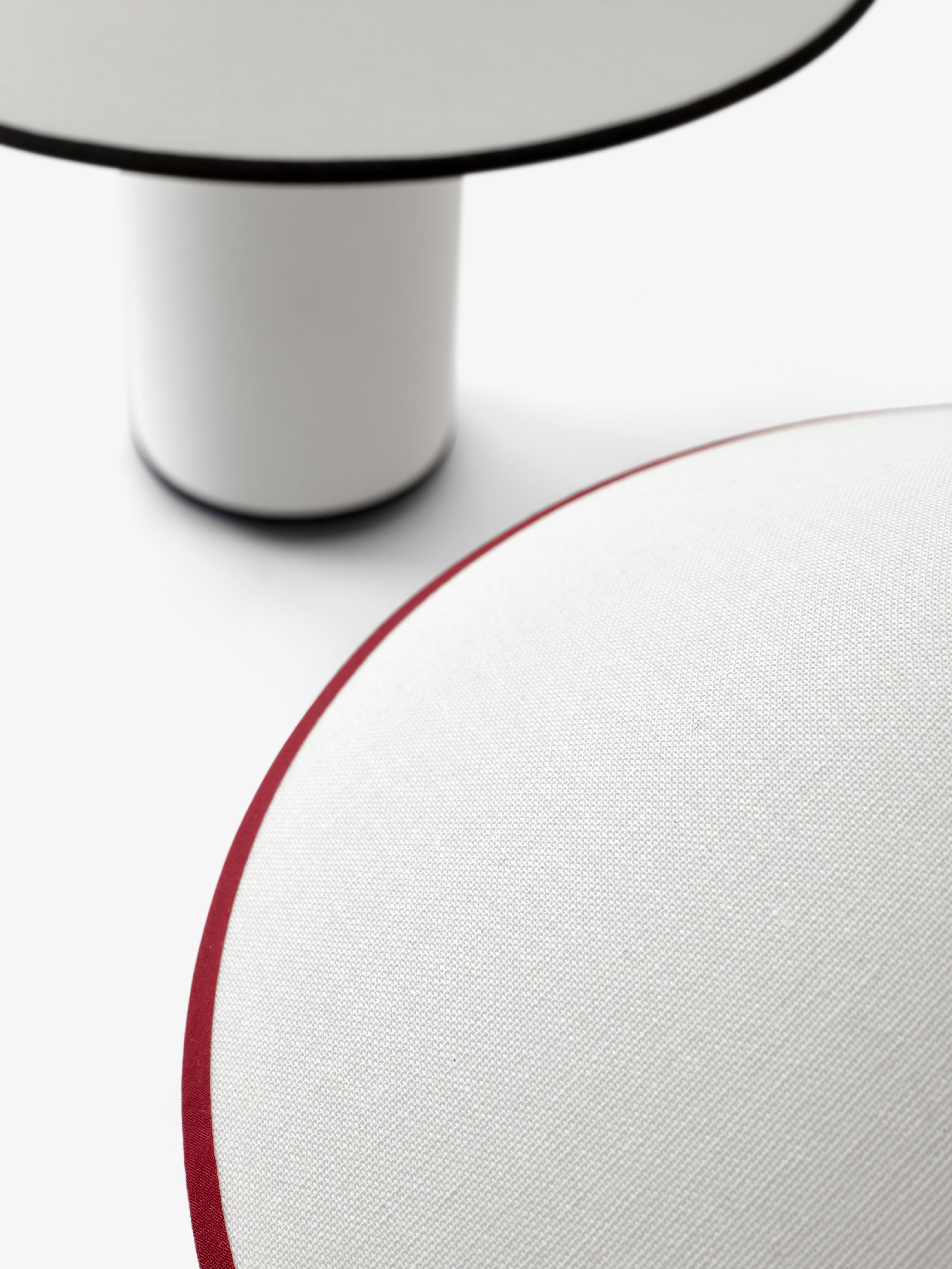 COLETTE ATD6 Table Lamp in White with Red Finish