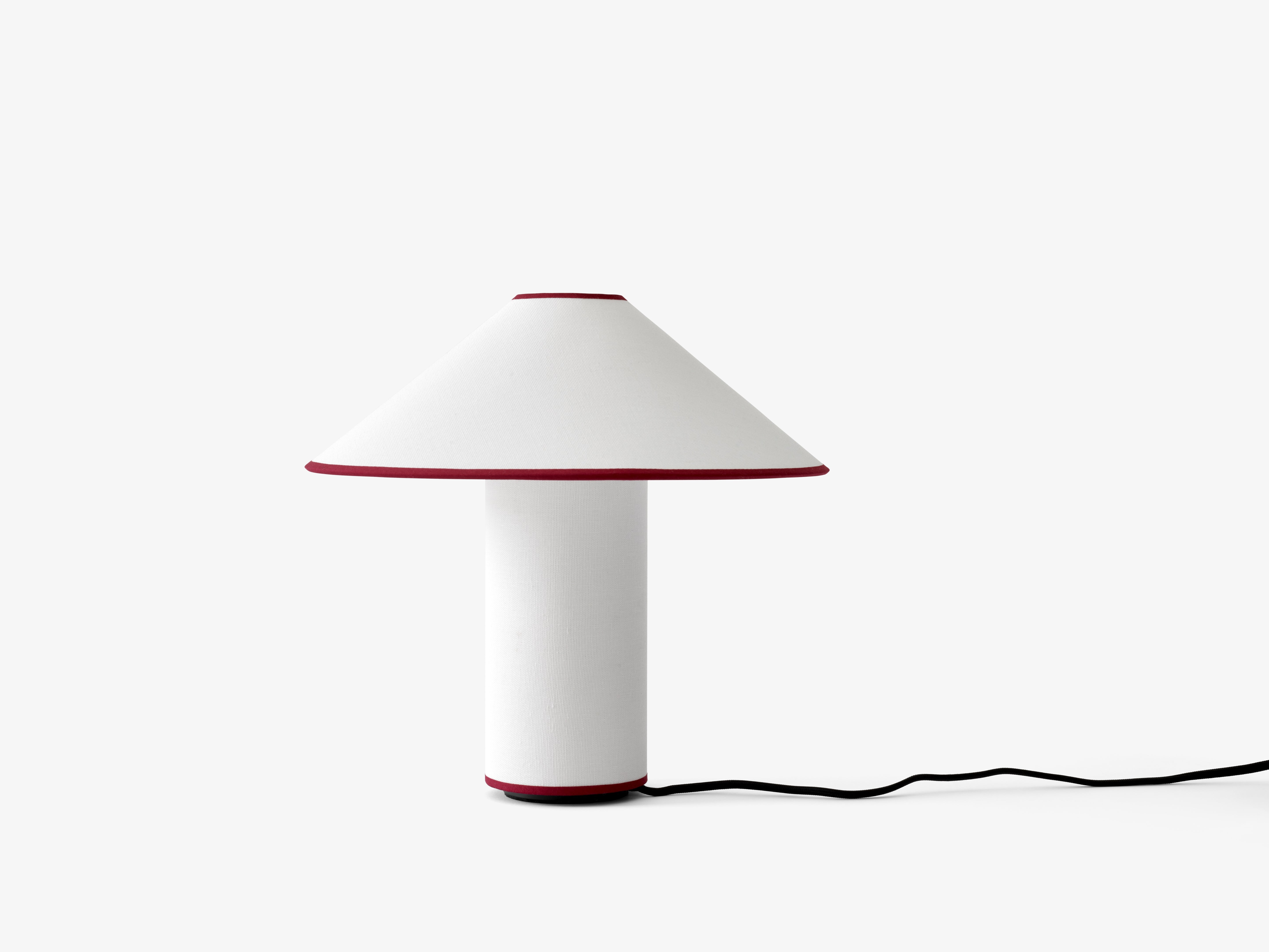 COLETTE ATD6 Table Lamp in White with Red Finish