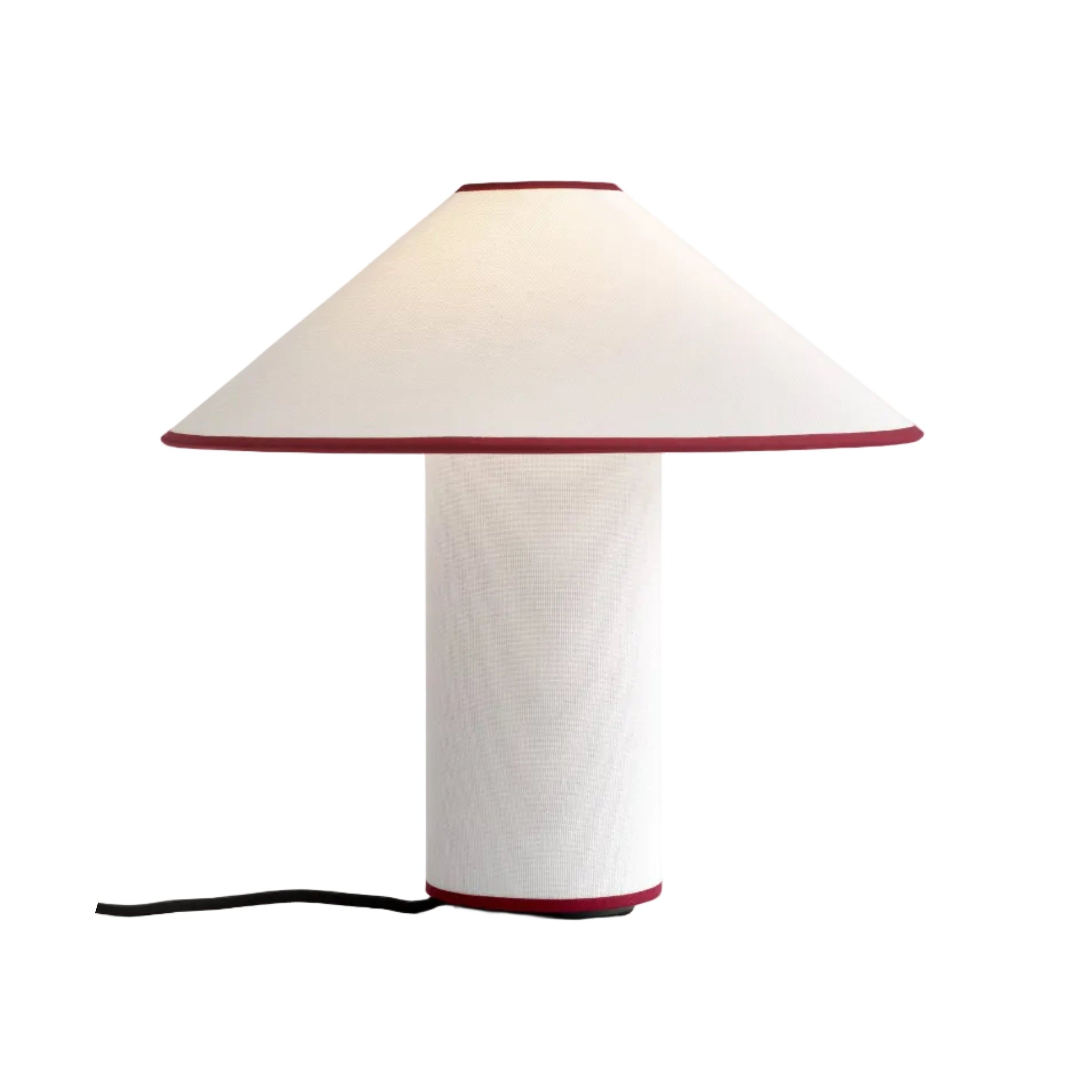 COLETTE ATD6 Table Lamp in White with Red Finish