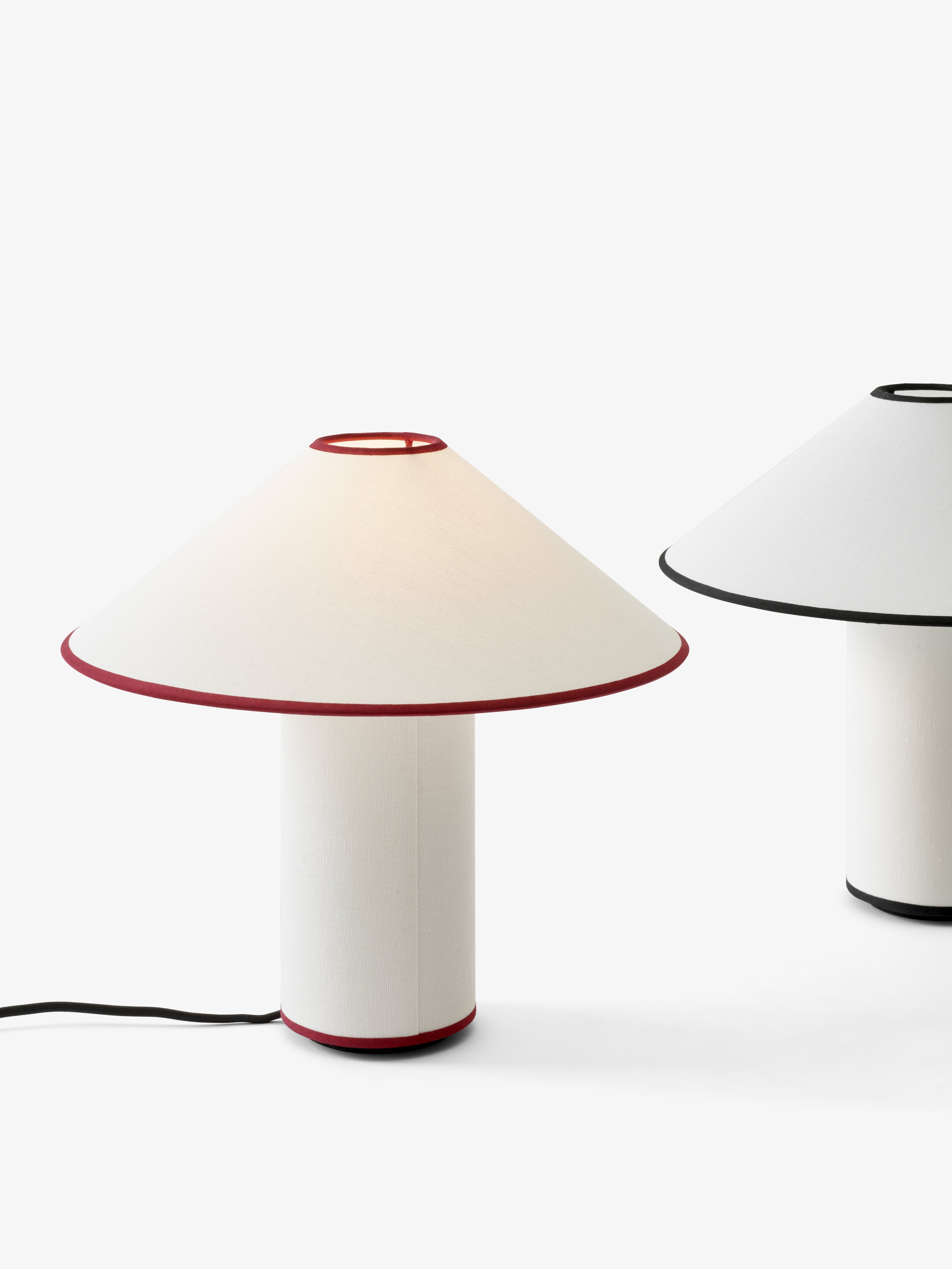 COLETTE ATD6 Table Lamp in White with Red Finish