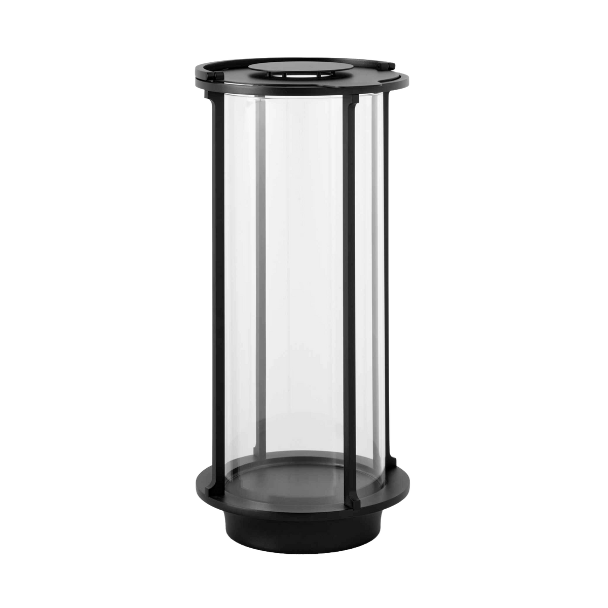 Outdoor lantern for candle HURRICANE SC83 glass and black aluminum