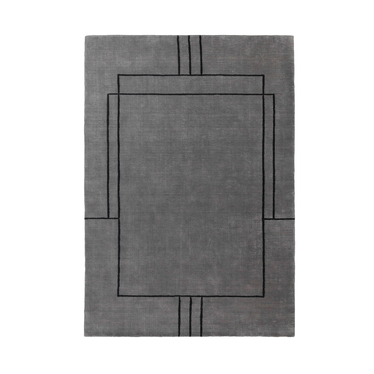 CRUISE graphite rug with black