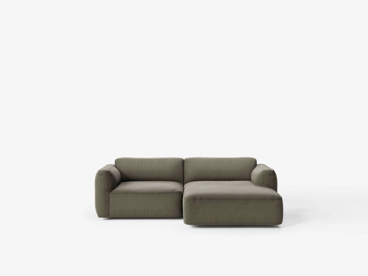 Right-Hand Modular Corner Sofa 3-Seater DEVELIUS MELLOW Upholstered