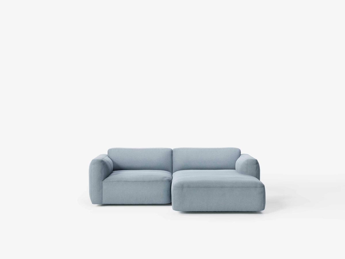 Right-Hand Modular Corner Sofa 3-Seater DEVELIUS MELLOW Upholstered