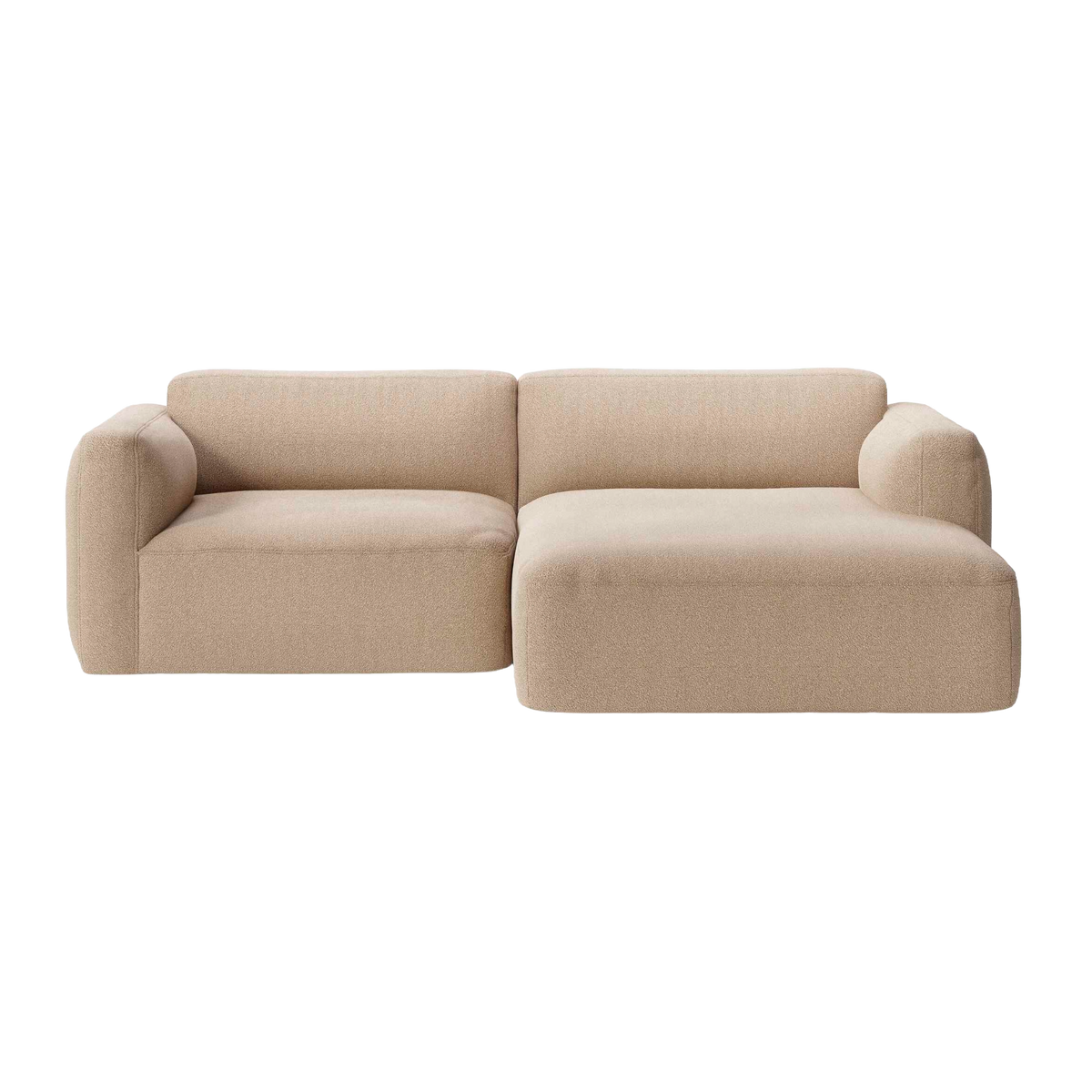 Right-Hand Modular Corner Sofa 3-Seater DEVELIUS MELLOW Upholstered