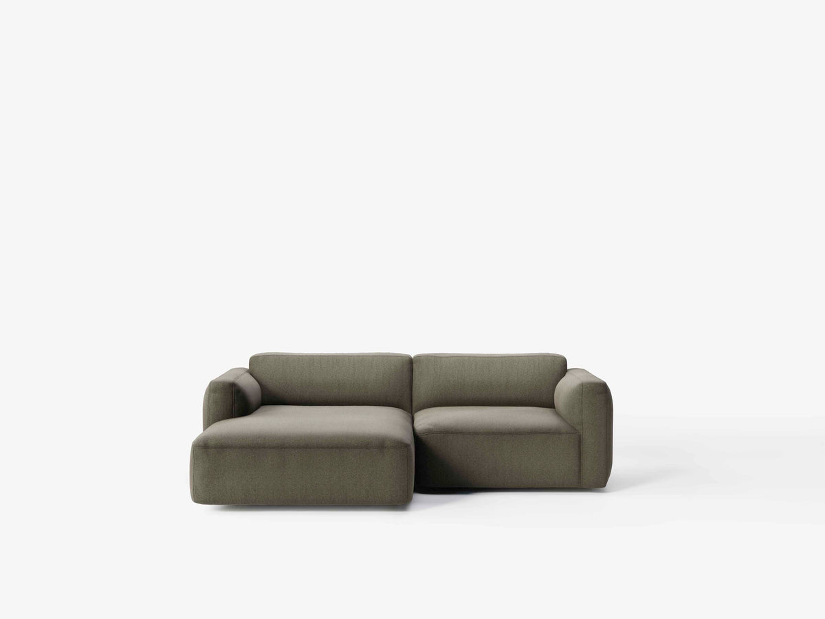 Left-Hand Modular Corner Sofa 3-Seater DEVELIUS MELLOW Upholstered
