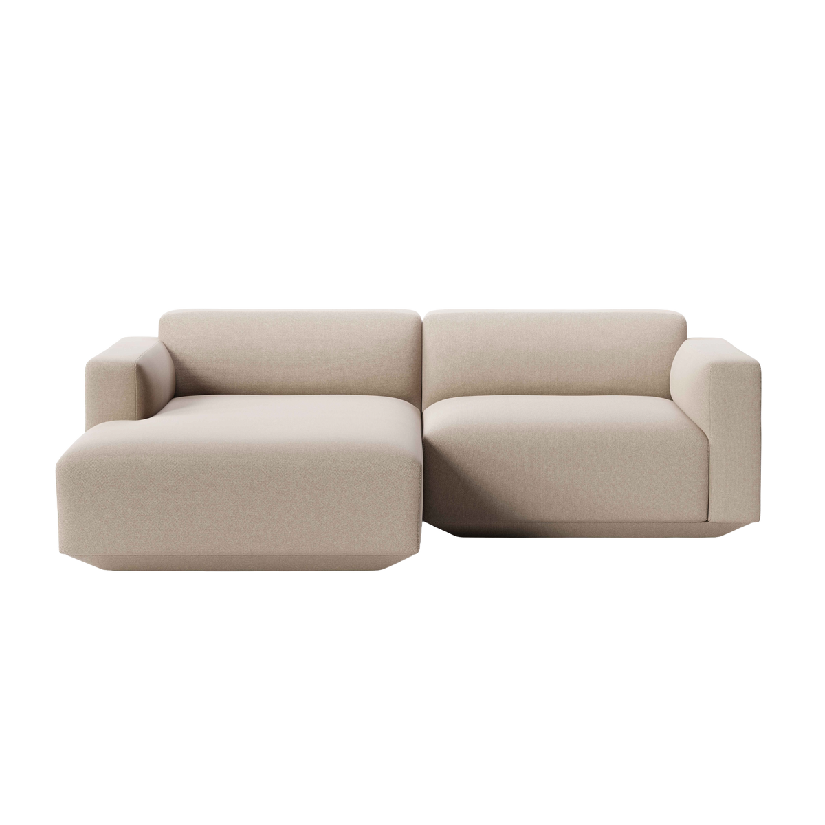 Left-facing modular sofa for 3 people DEVELIUS beige