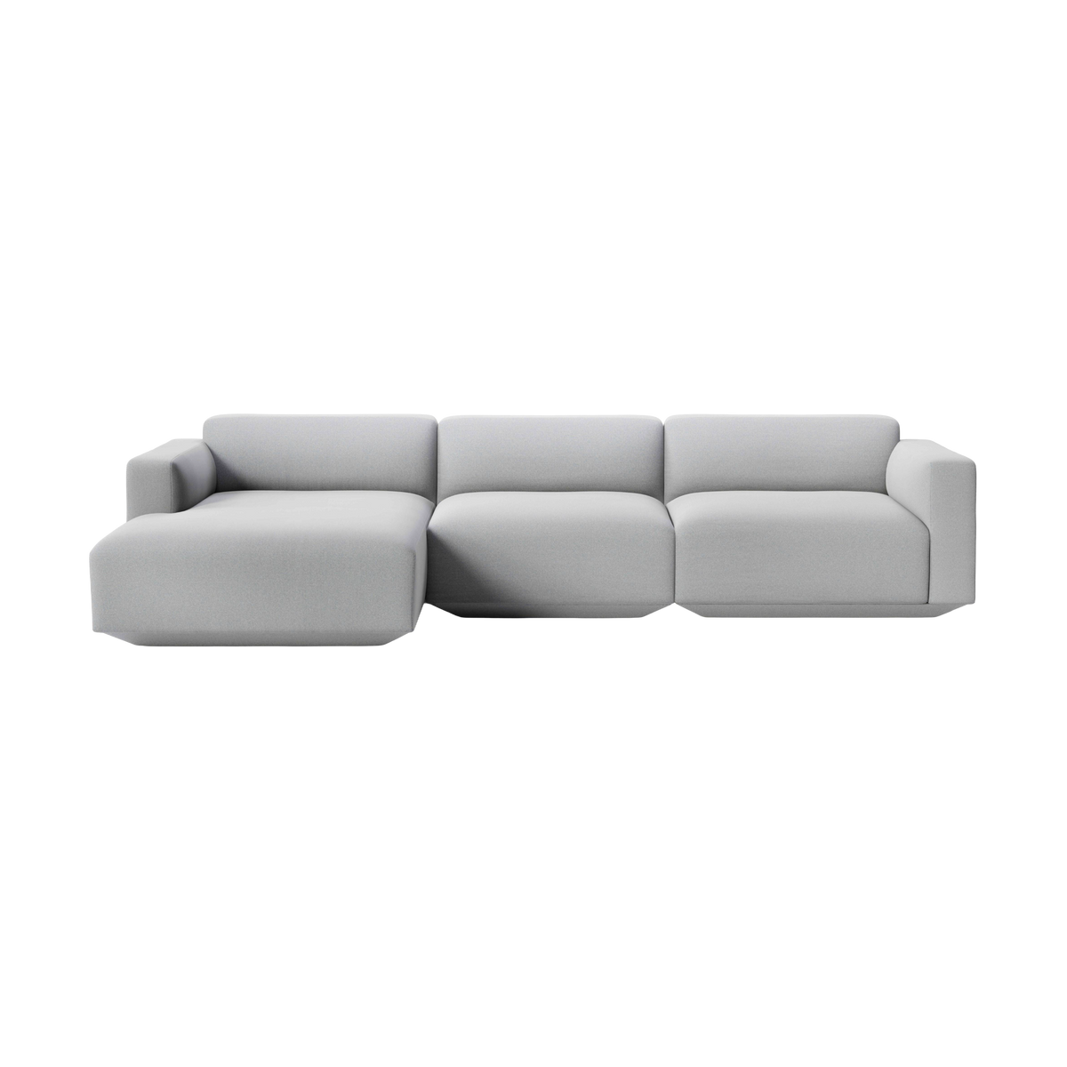 Left-Hand Modular Corner Sofa 4-Seater DEVELIUS Light Gray