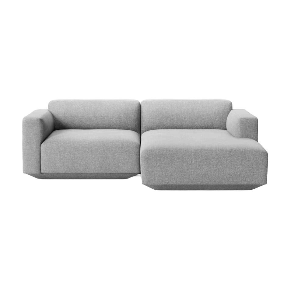 Right-facing modular 3-seater sofa DEVELIUS upholstered