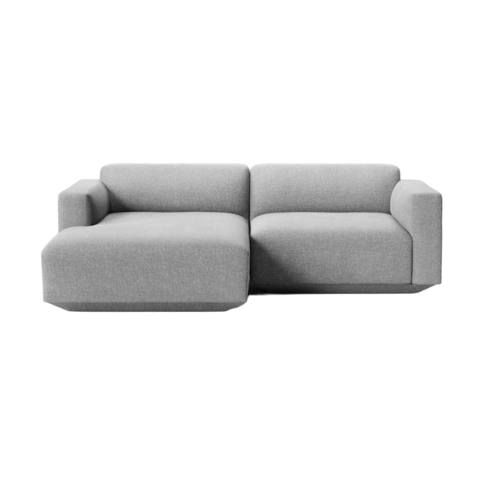 Left-facing modular 3-seater sofa DEVELIUS upholstered