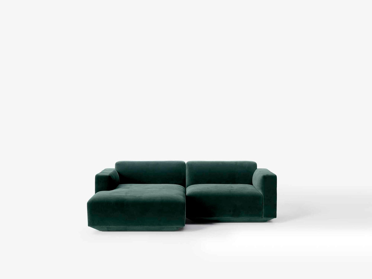 Left-facing modular 3-seater sofa DEVELIUS upholstered