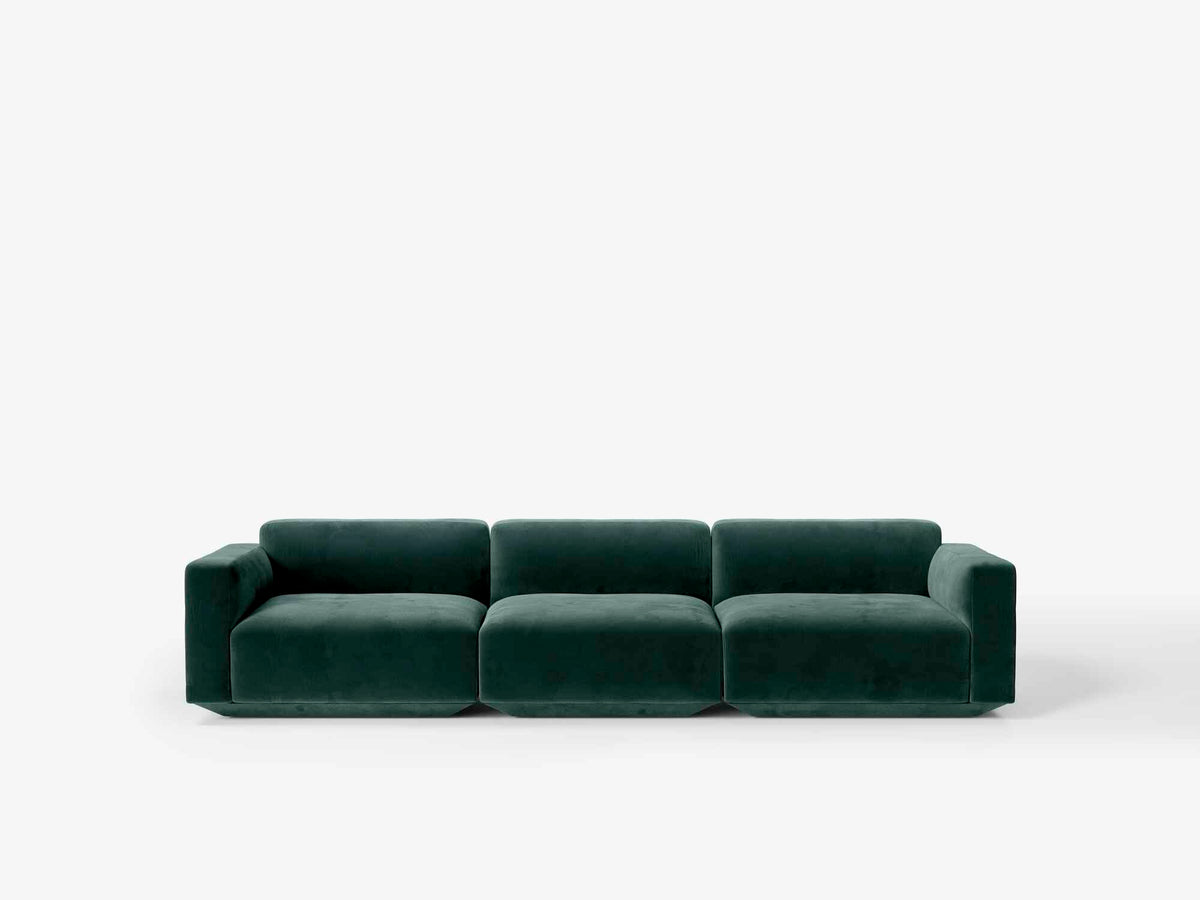 Upholstered 4-seater modular sofa DEVELIUS