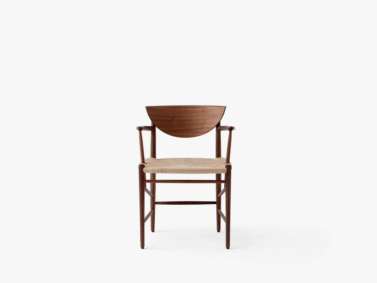 DRAWN HM4 Armchair in Oiled Walnut with Woven Seat