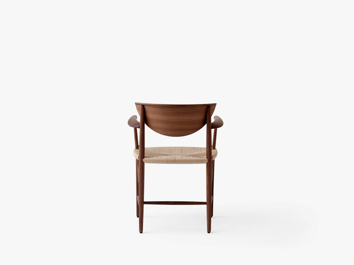 DRAWN HM4 Armchair in Oiled Walnut with Woven Seat