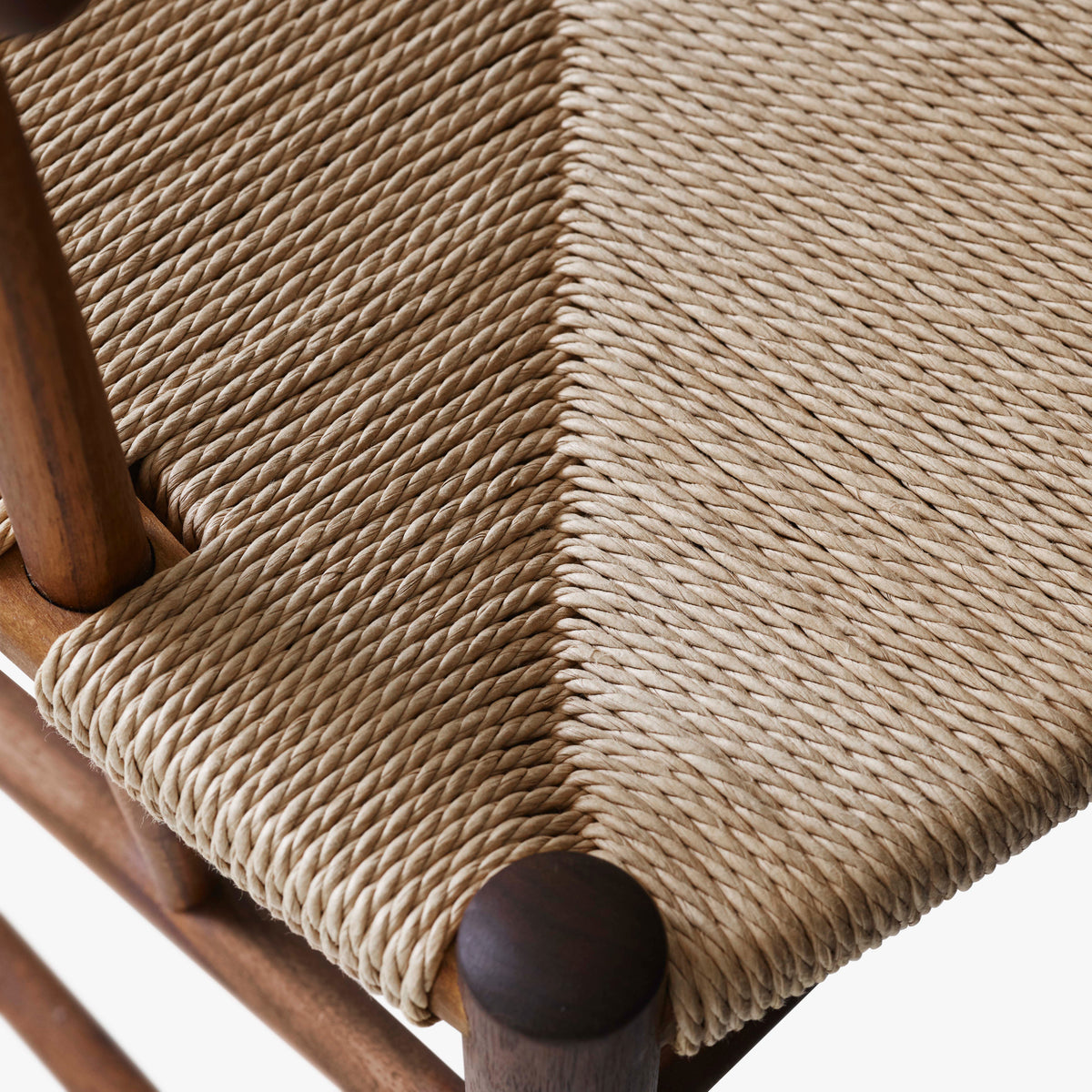 DRAWN HM4 Armchair in Oiled Walnut with Woven Seat