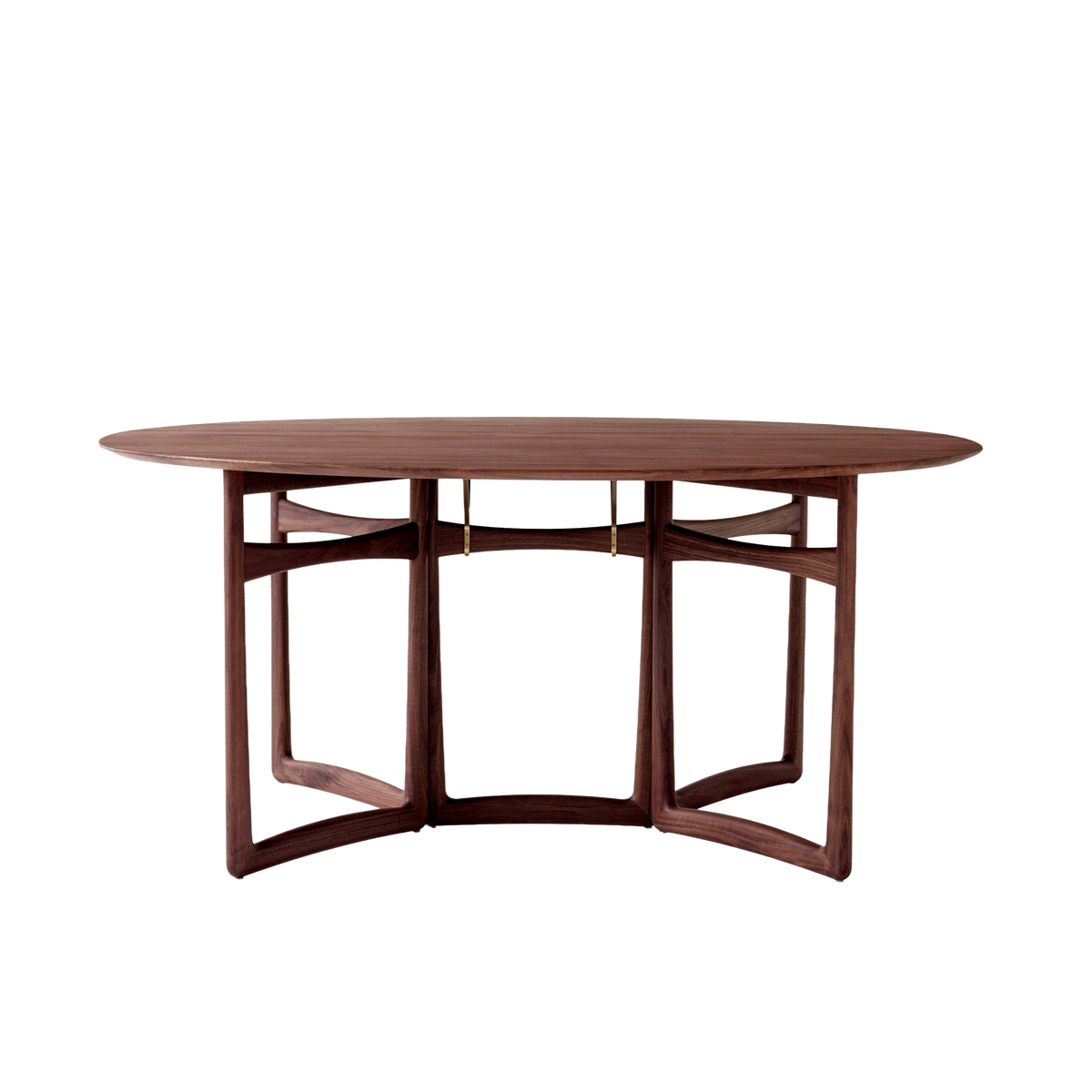 Round Folding Table DROP LEAF HM6 oiled walnut wood