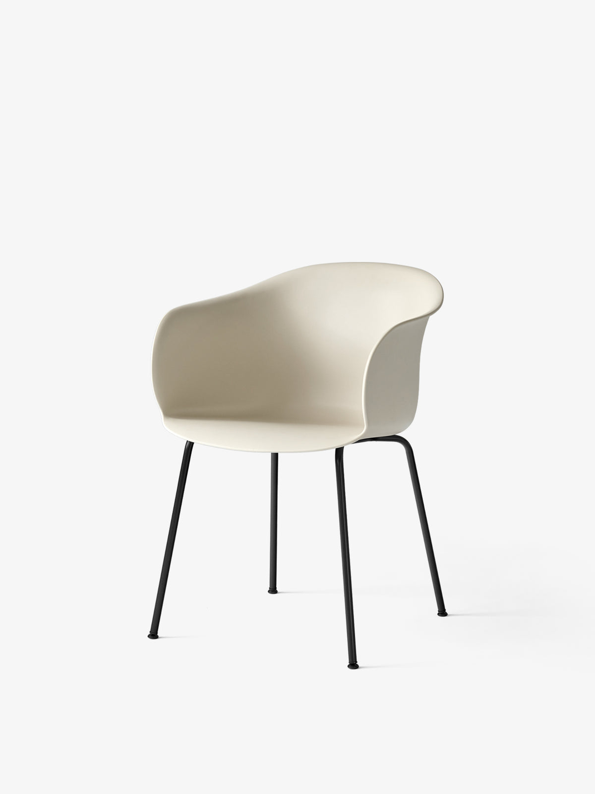 ELEFY JH28 Chair in Beige with Black Steel Base