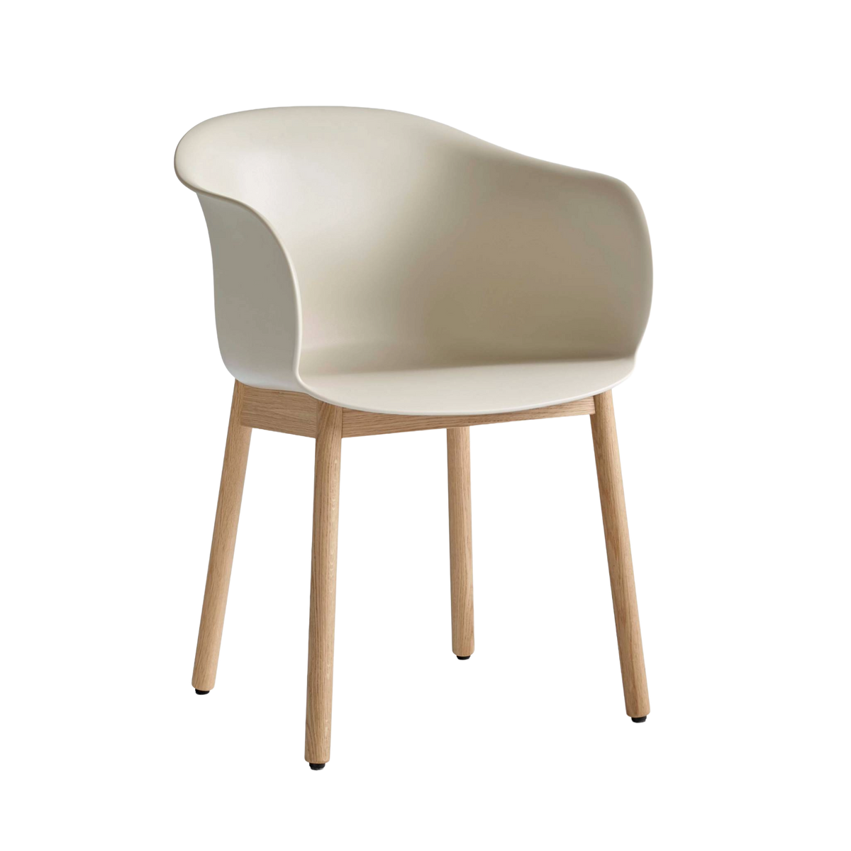 ELEFY JH30 Chair in Beige with Oak Base