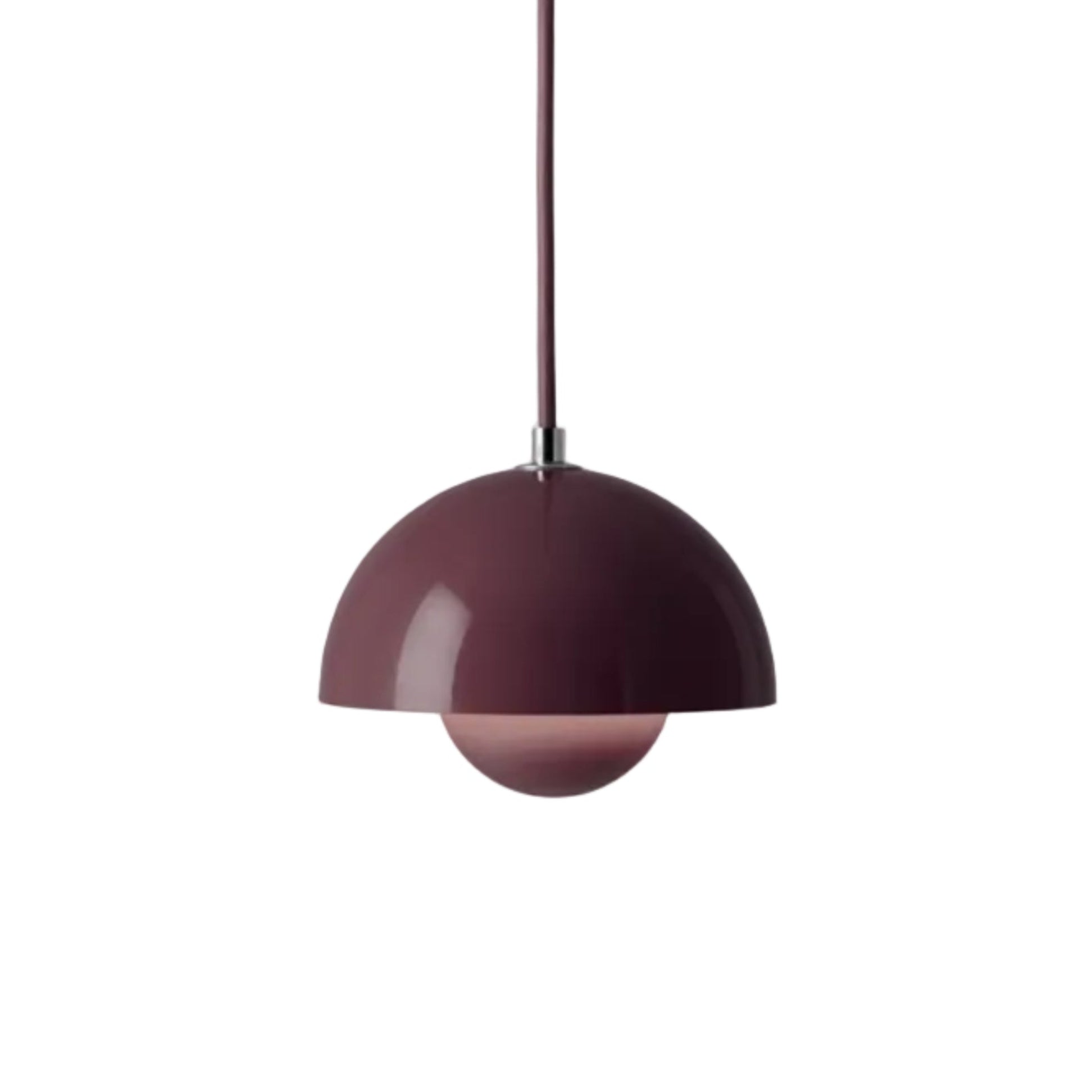 FLOWERPOT pendant lamp in dark plum