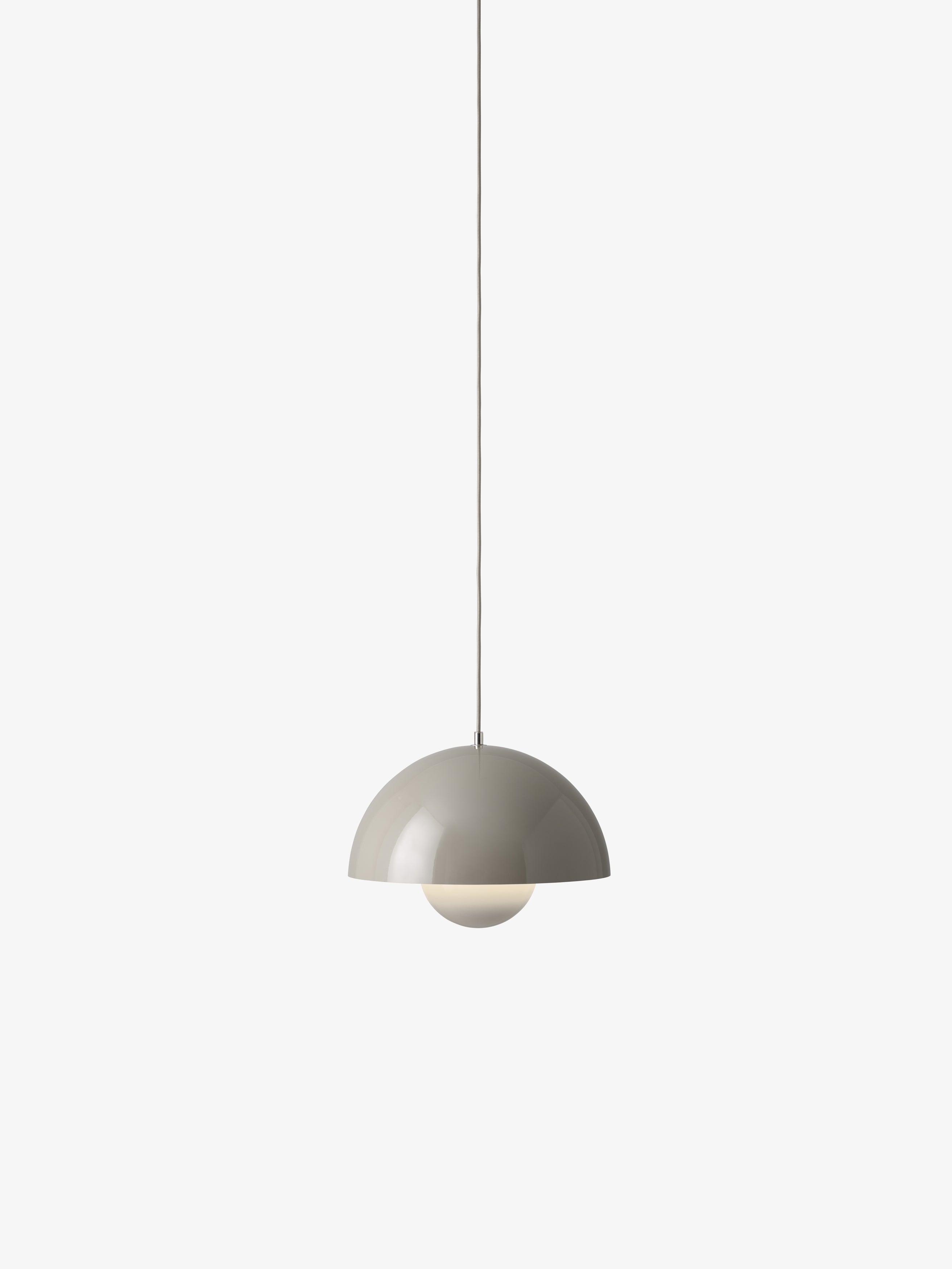 FLOWERPOT pendant lamp in gray-beige