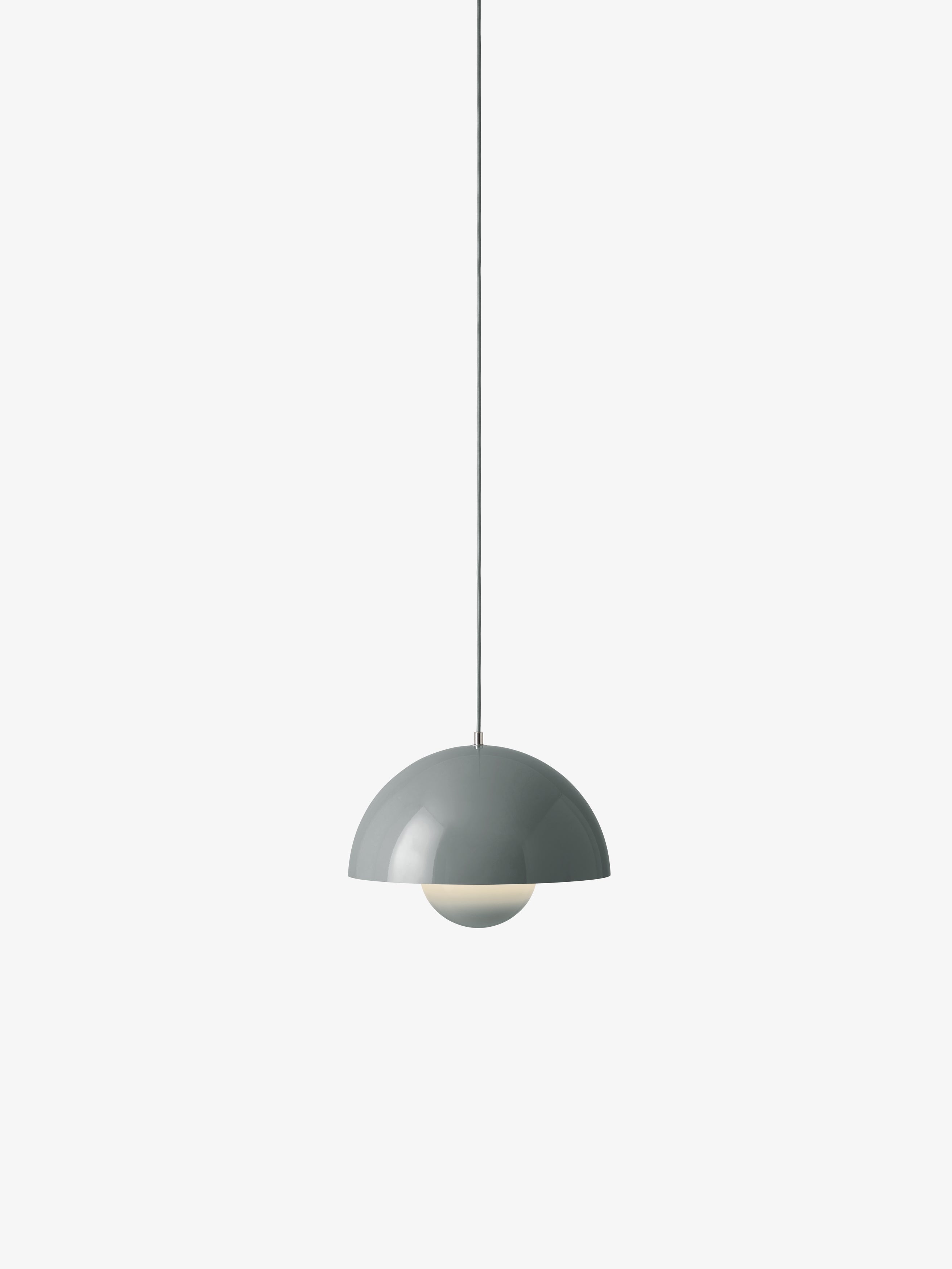 FLOWERPOT pendant lamp in gray-blue