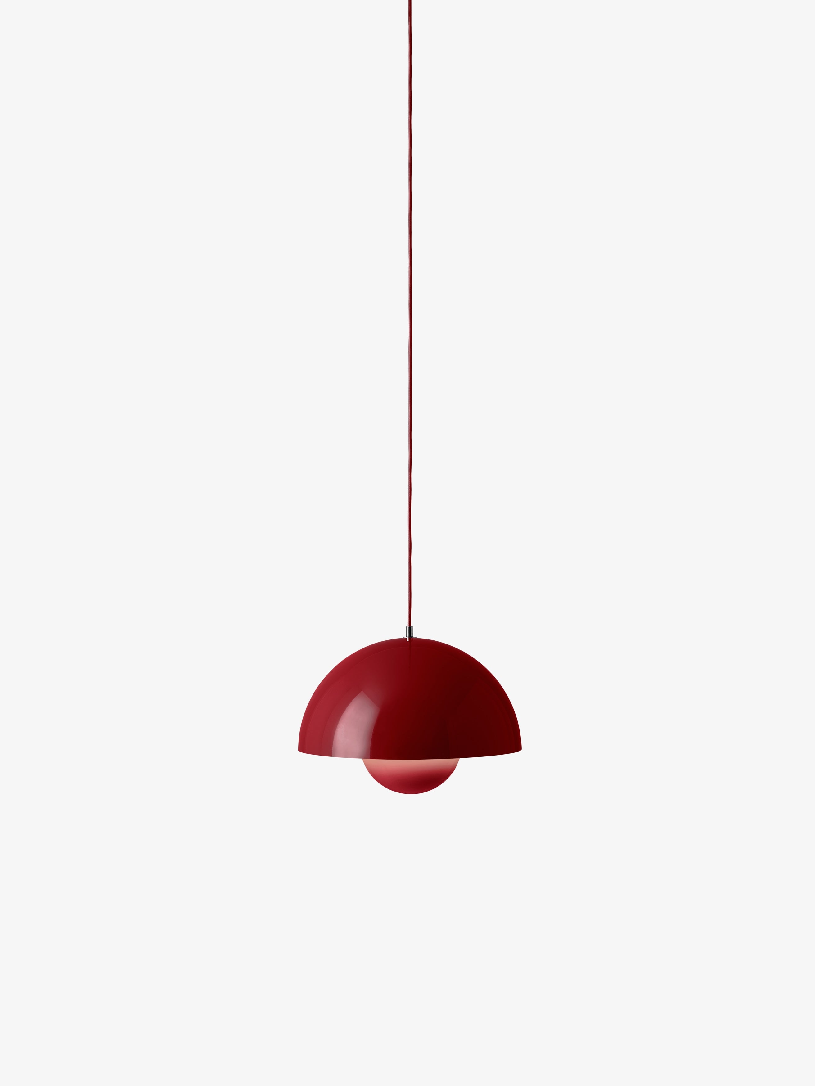 FLOWERPOT hanging lamp in wine red
