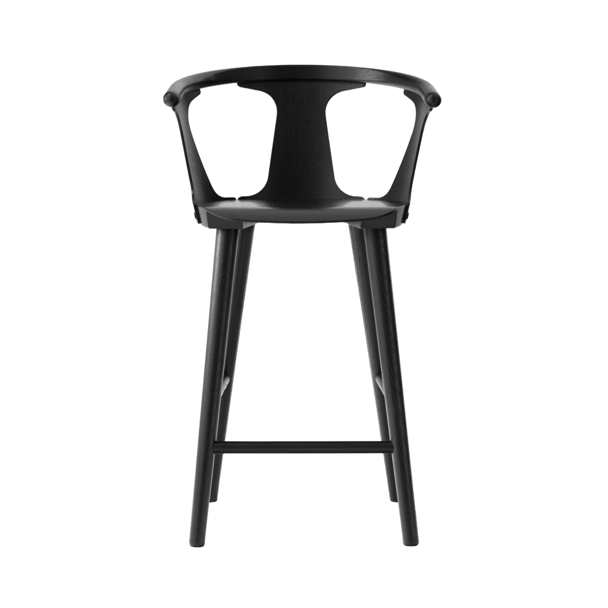 IN BETWEEN Stool black lacquered oak