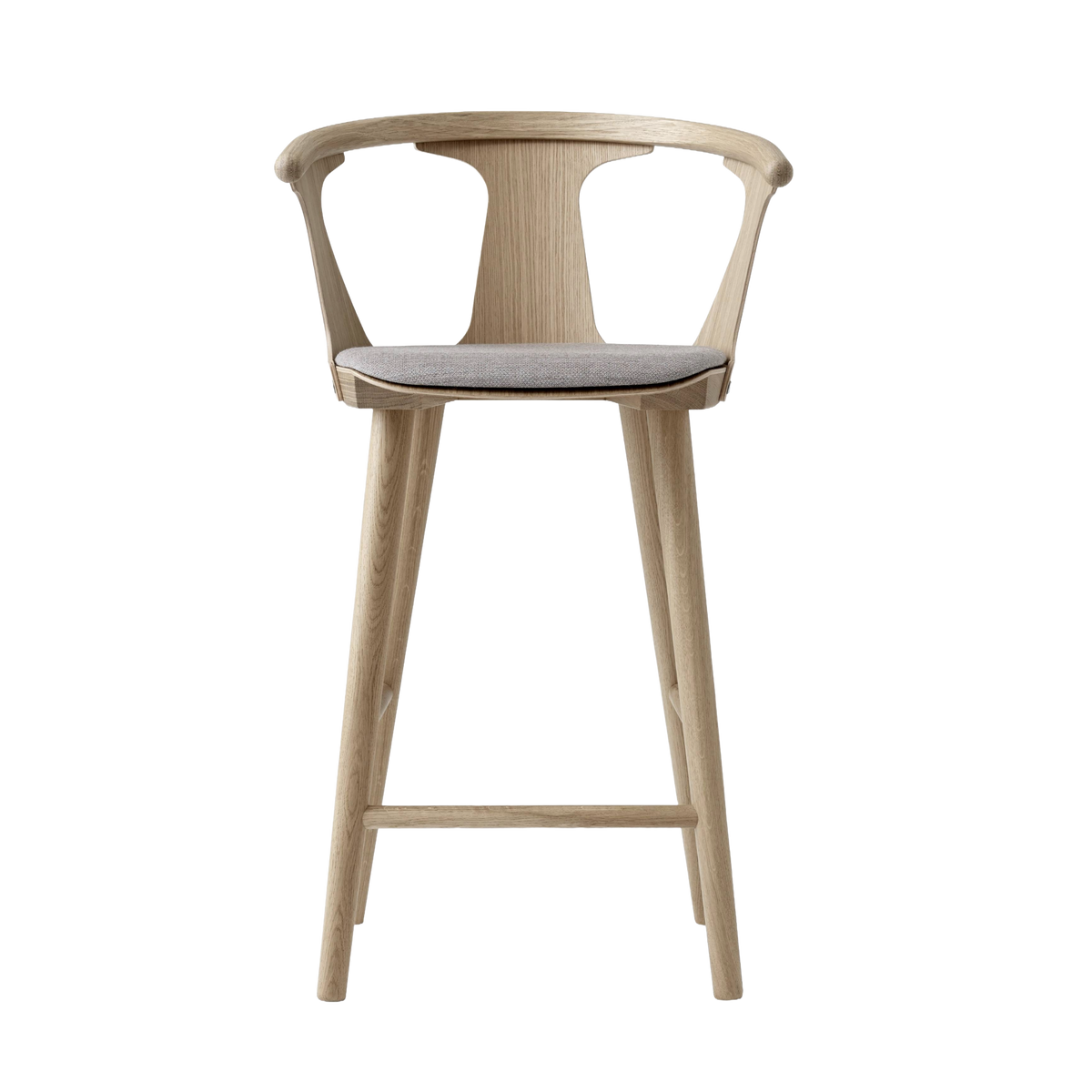 IN BETWEEN stool in oiled oak with upholstered seat