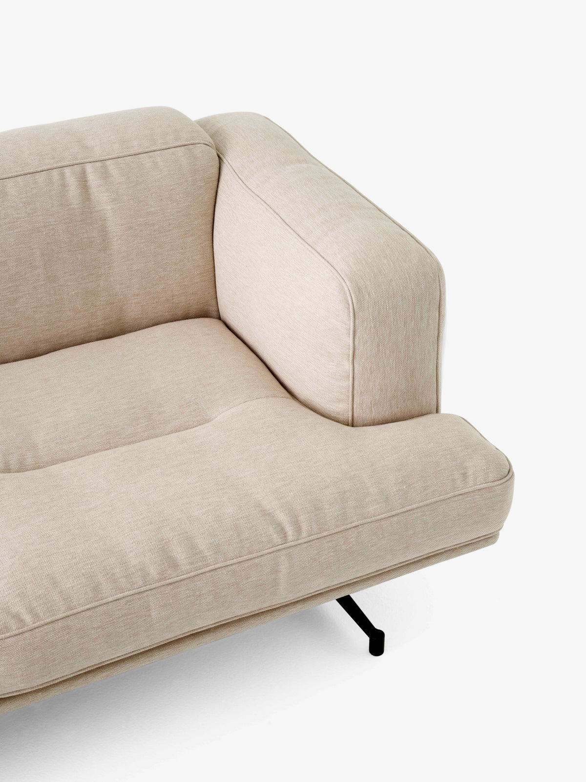 3-Seater Sofa INLAND AV23 upholstered with black base