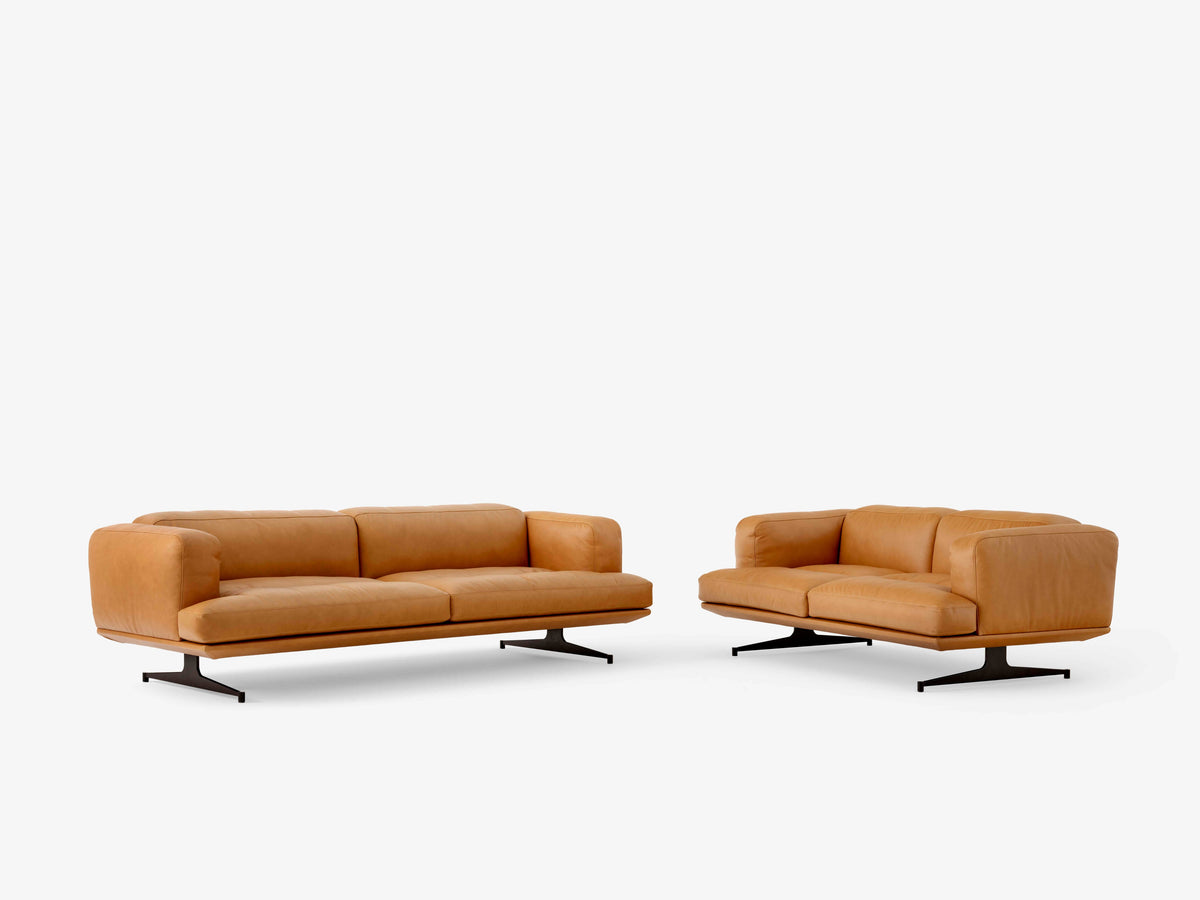 2-Seater Sofa INLAND AV22 upholstered with black base