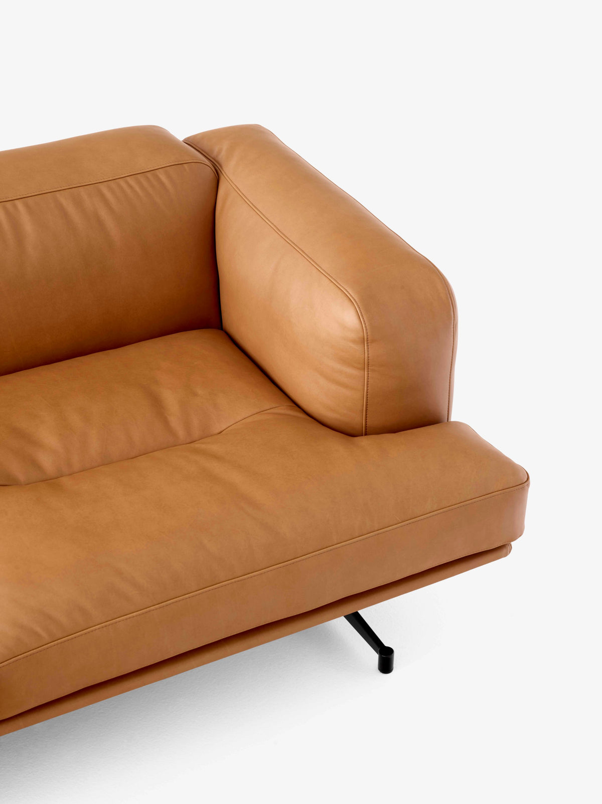 2-Seater Sofa INLAND AV22 upholstered with black base